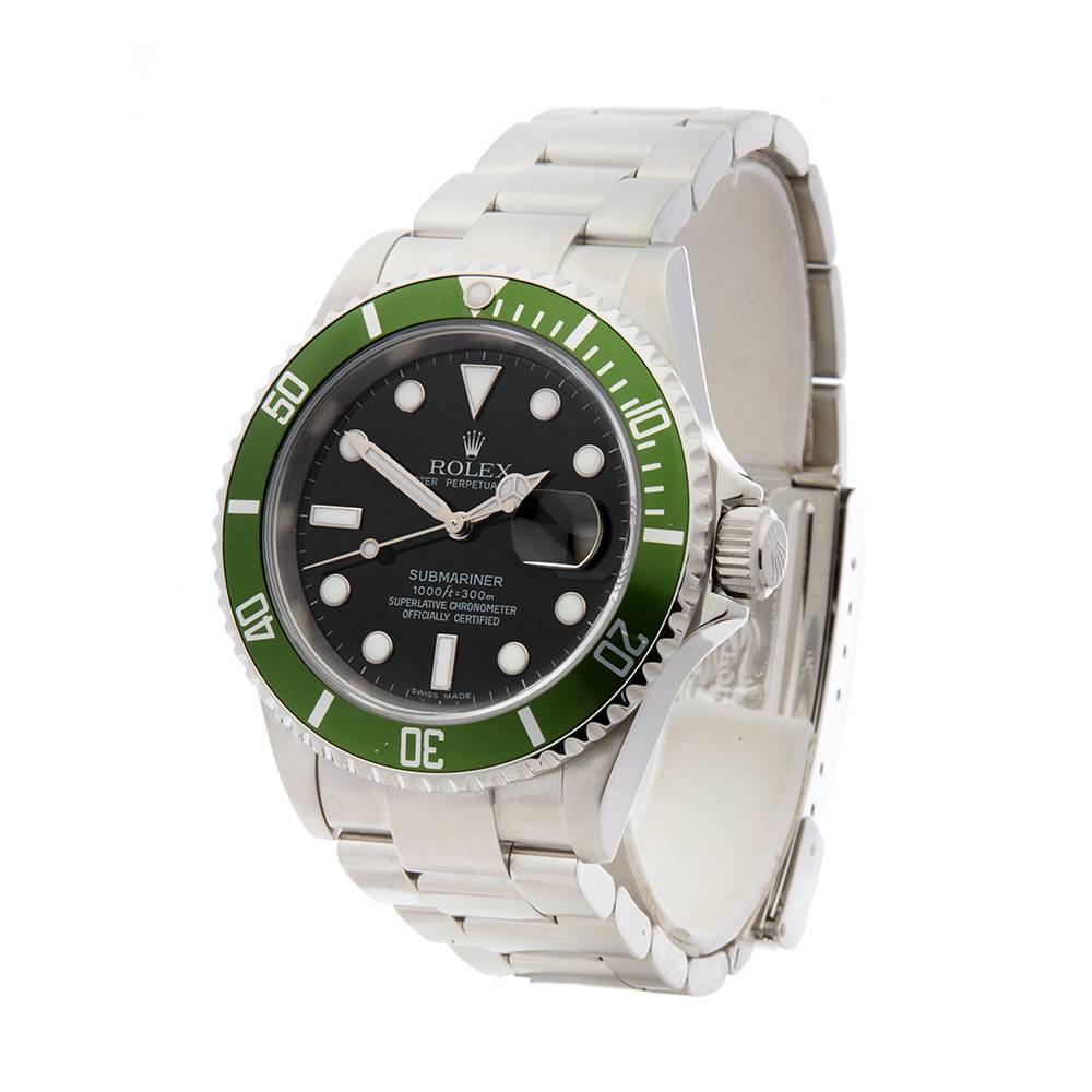 Xupes Ref: W4695
Manufacturer: Rolex
Model: Submariner
Model Ref: 16610LV
Age: 8th July 2005
Gender: Men's
Box and Papers: Box, Manuals & Guarantee
Dial: Black
Glass: Sapphire Crystal
Movement: Automatic
Water Resistance: To Manufacturers