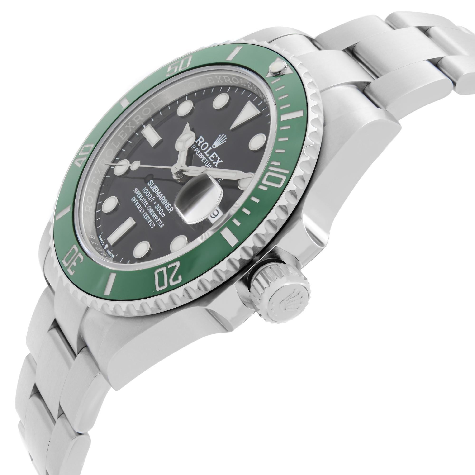 Rolex Submariner Kermit Starbucks Steel Black Dial Automatic Men Watch 126610lV Neuf - En vente à New York, NY