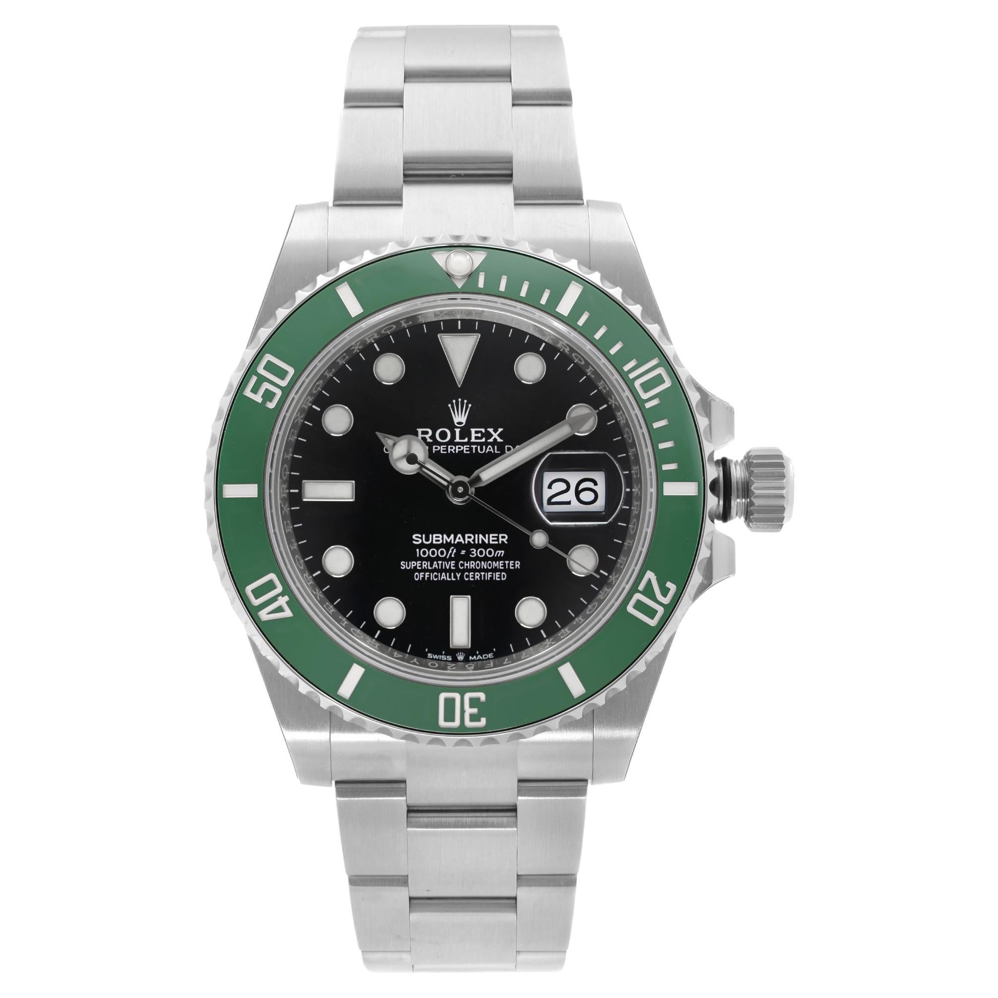 Rolex Submariner Kermit Starbucks Steel Black Dial Automatic Men Watch 126610lV en vente