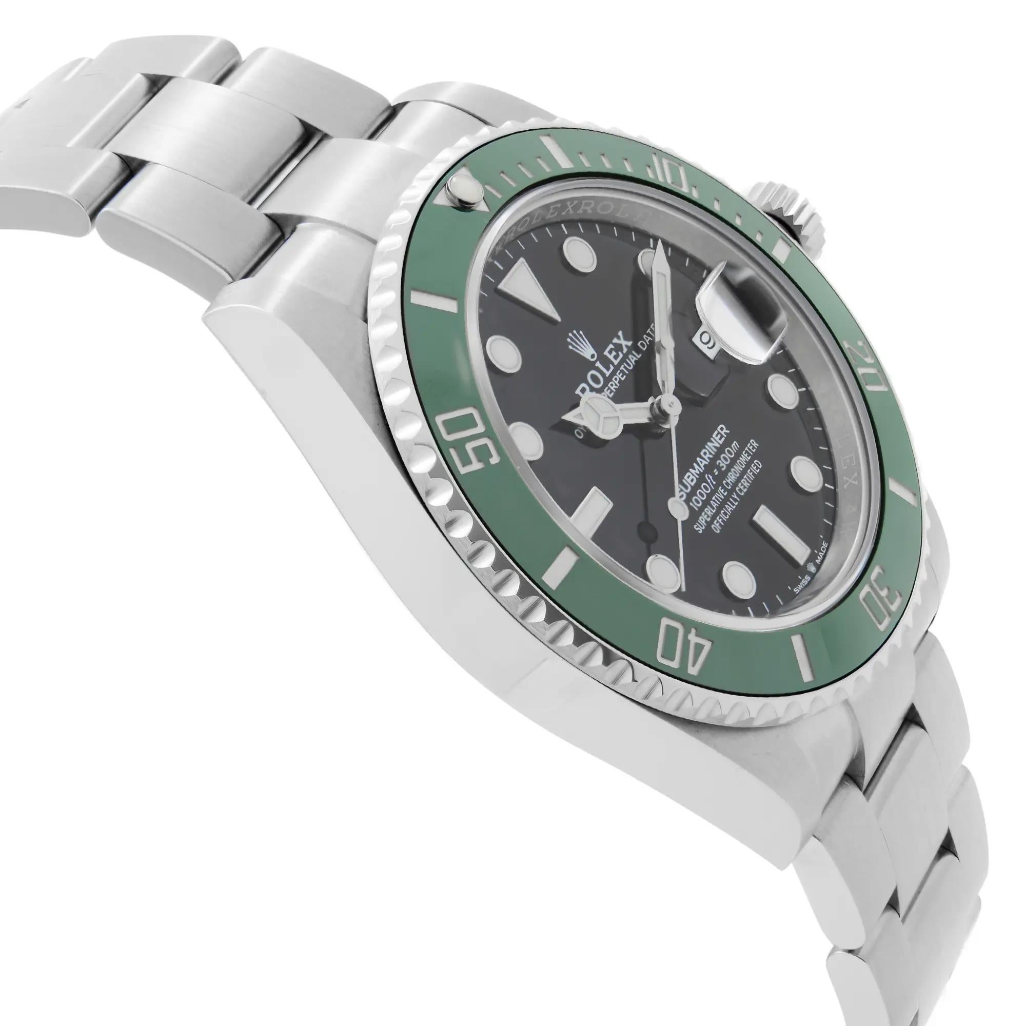 Men's Rolex Submariner Kermit Steel Ceramic Black Dial Automatic Watch 126610LV For Sale