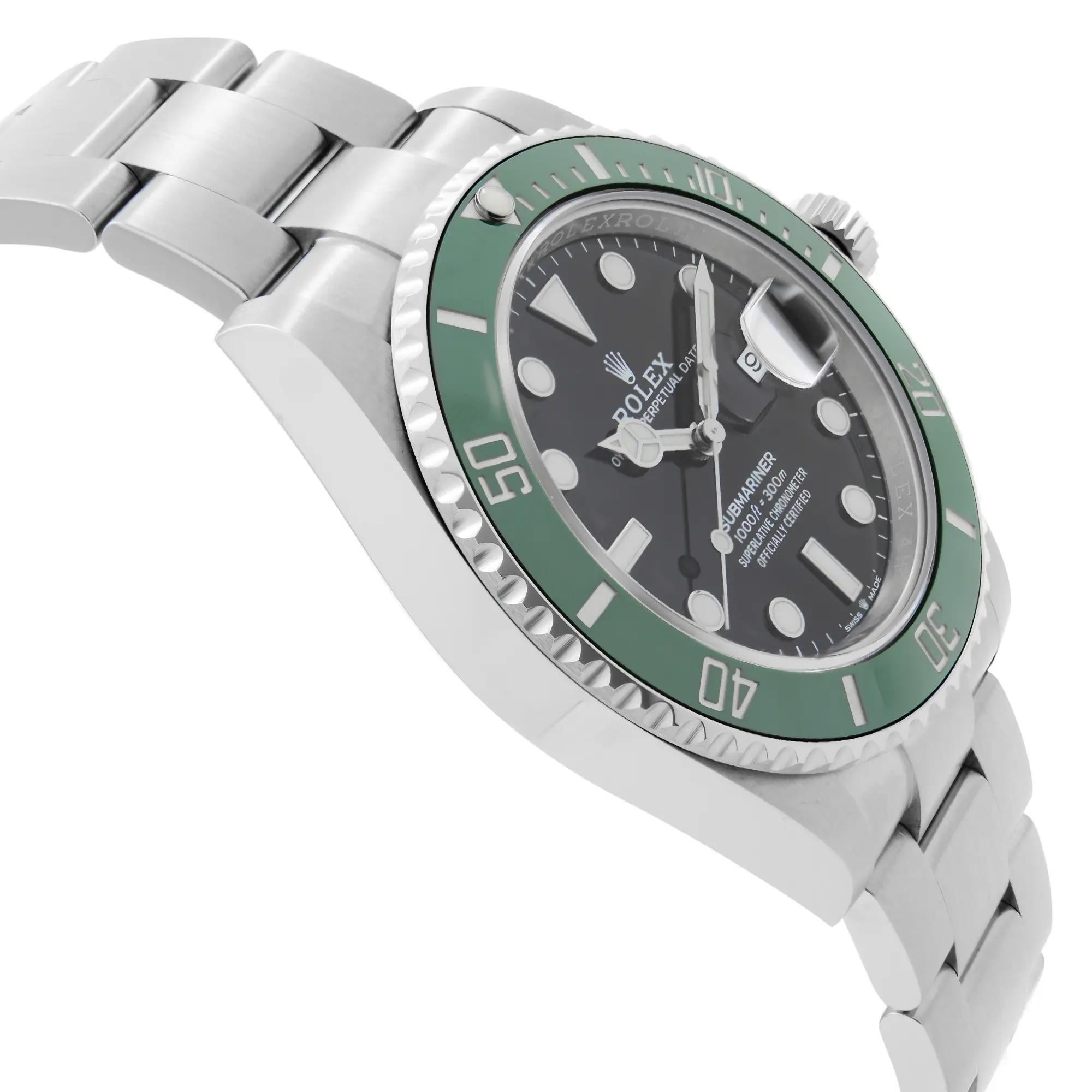 Uomo Nuovo Rolex Submariner Starbucks Acciaio Ceramica Quadrante Nero Orologio Automatico 126610LV in vendita