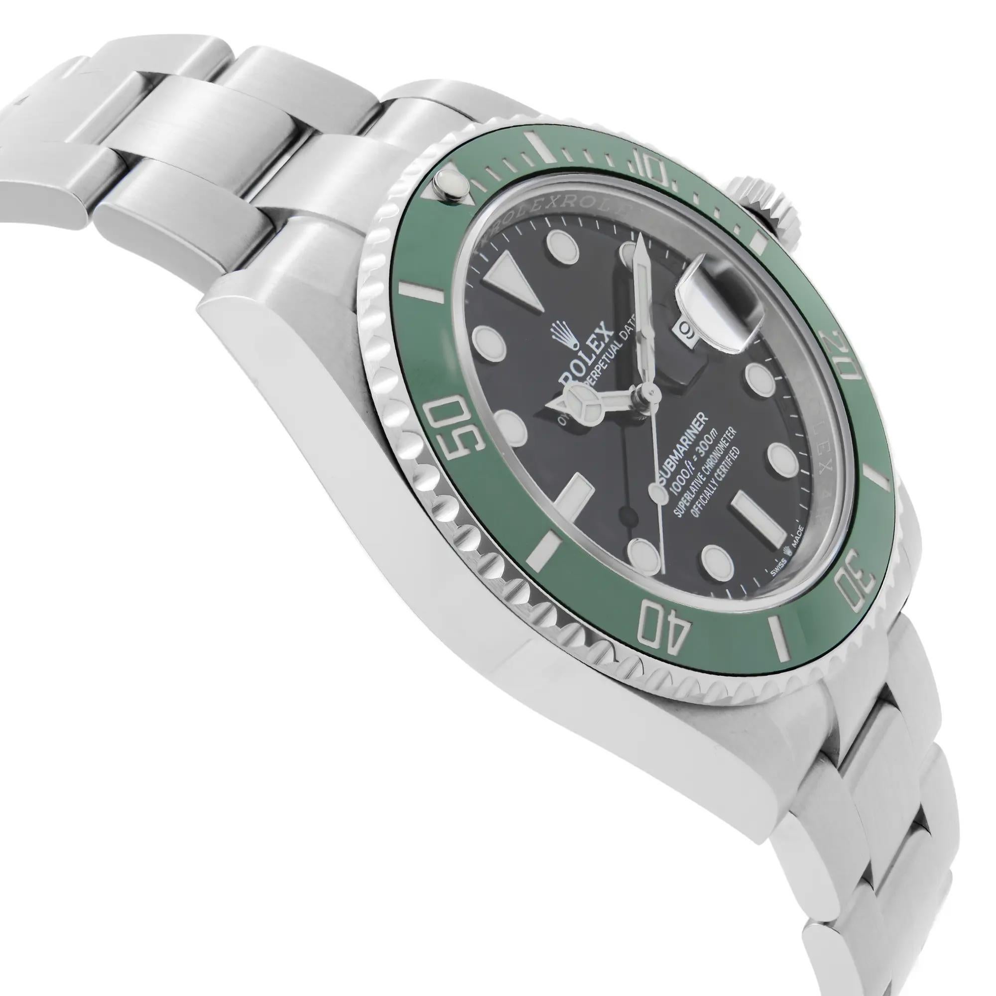 Rolex Submariner Kermit Stahl Keramik Schwarzes Zifferblatt Automatikuhr 126610LV Herren im Angebot