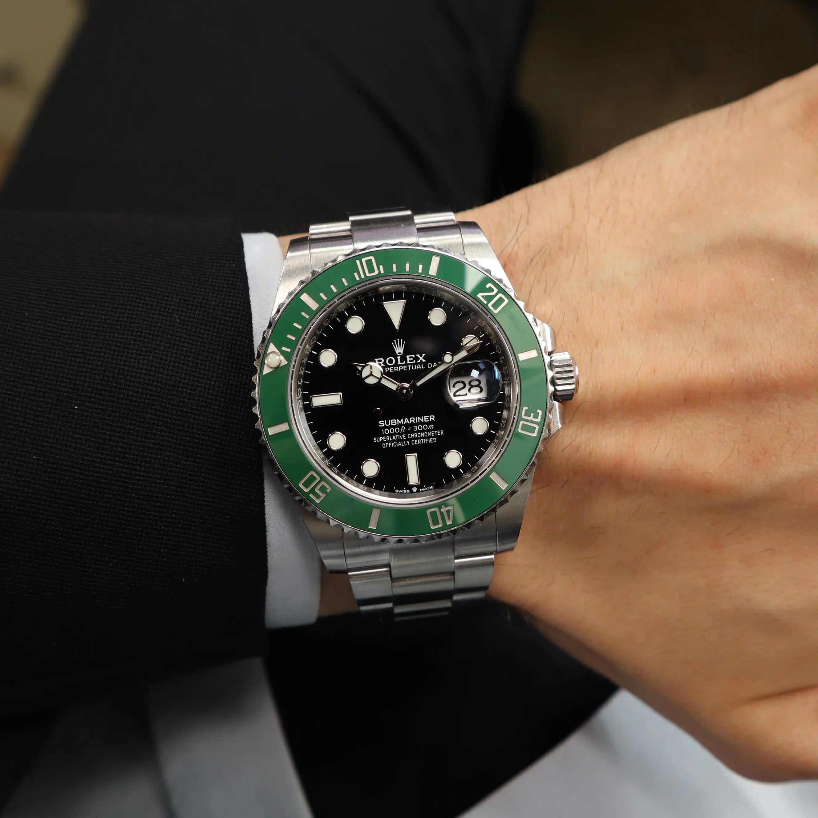 Rolex Submariner Kermit Steel Ceramic Black Dial Automatic Watch 126610LV For Sale 1