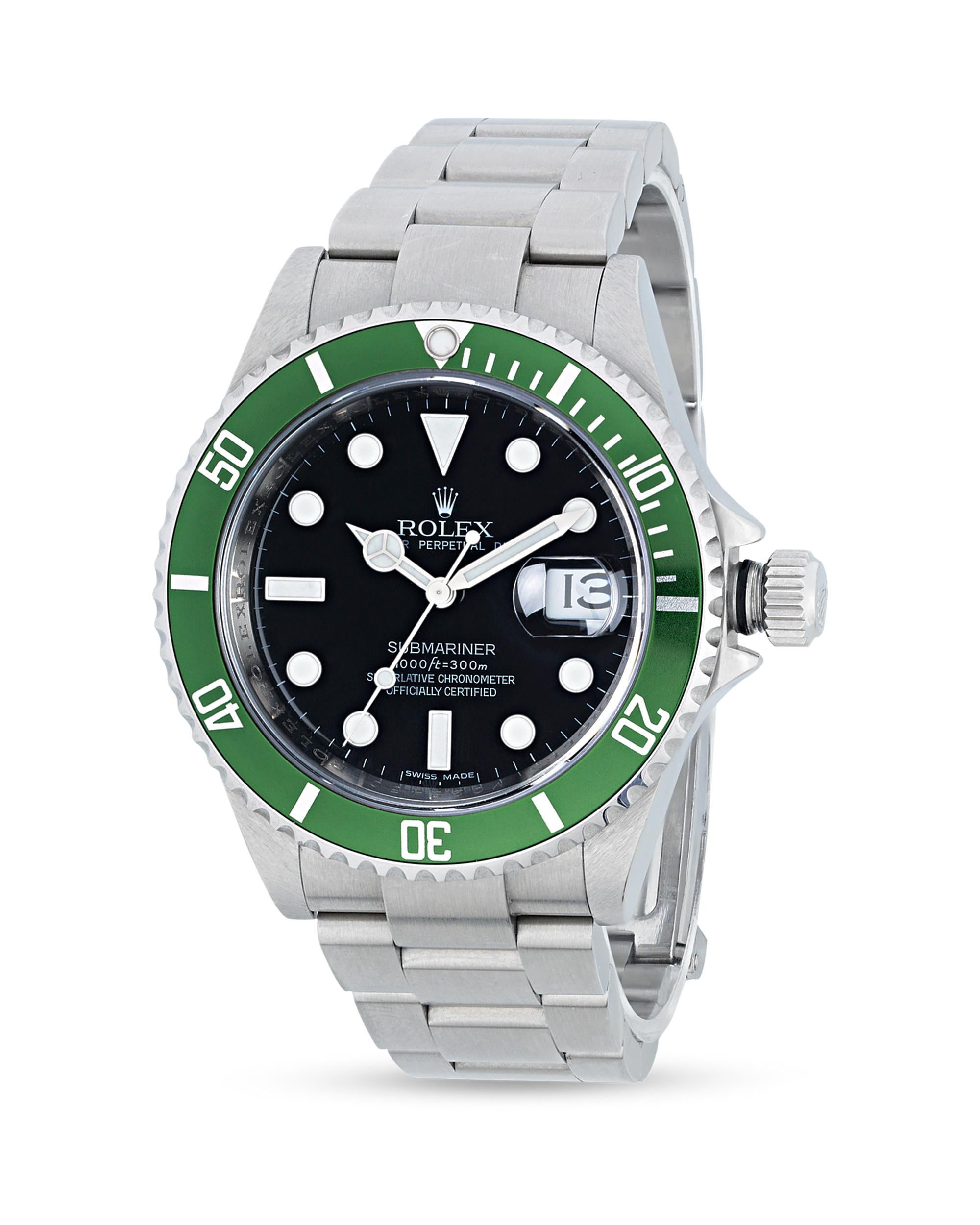 Rolex Submariner Kermit Wristwatch In Excellent Condition In New Orleans, LA