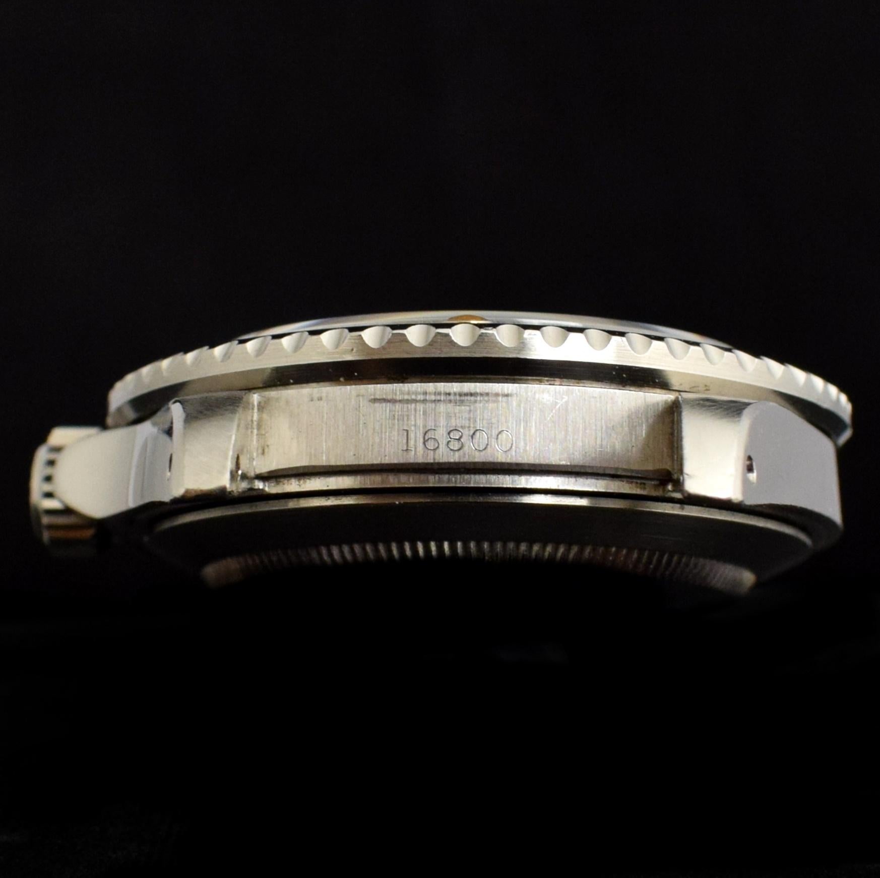 Rolex Submariner Matte Black Dial Creamy 16800 Steel Automatic Watch 1981 2