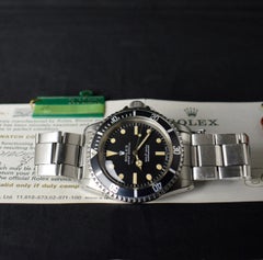 Rolex Submariner Matte Dial 5513 Steel Automatic Watch and Paper Tag, 1970
