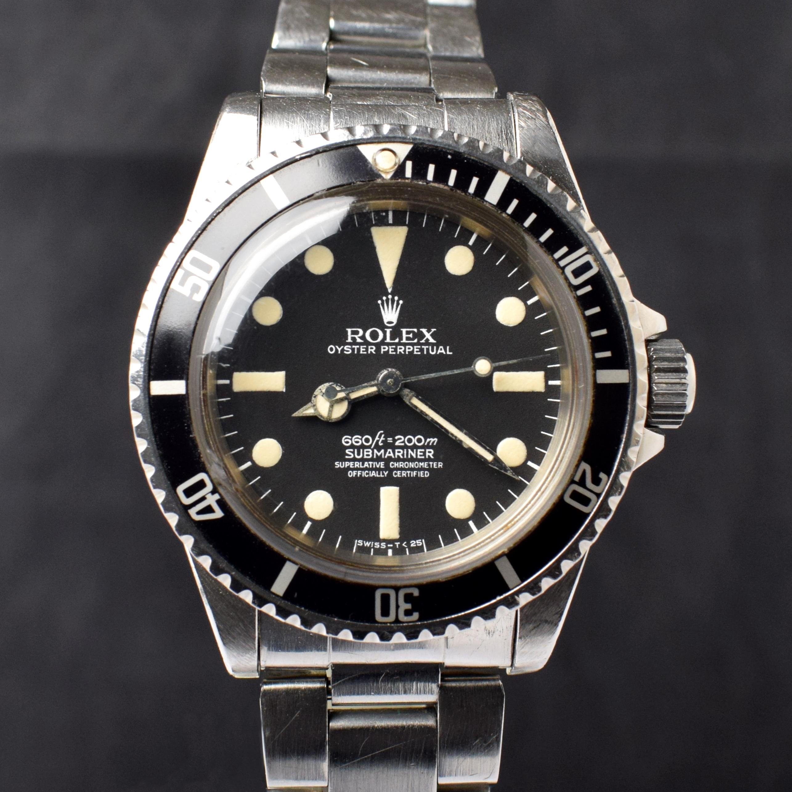 Rolex Submariner Maxi MK I 4 Lines 5512 Montre automatique en acier, 1977 Bon état - En vente à Central & Western District, HK