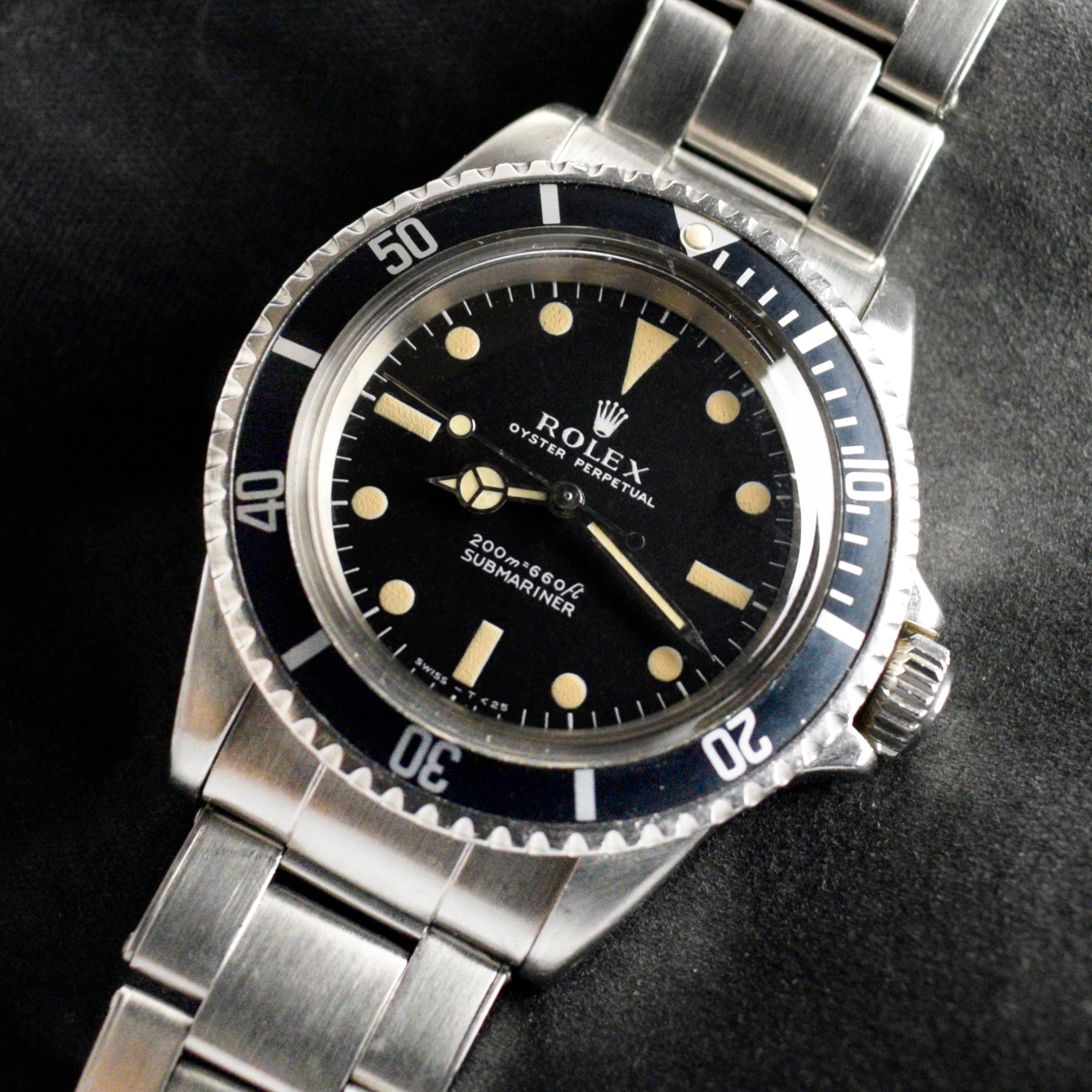 Brand: Vintage Rolex
Model: 5513
Year: 1967
Serial number: 17xxxxx
Reference: C03425; C03223

Case: Show sign of wear with slight polish from previous; inner case back stamped 5513 IV.67

Dial: Excellent Aged Condition Matte Dial where the lumes
