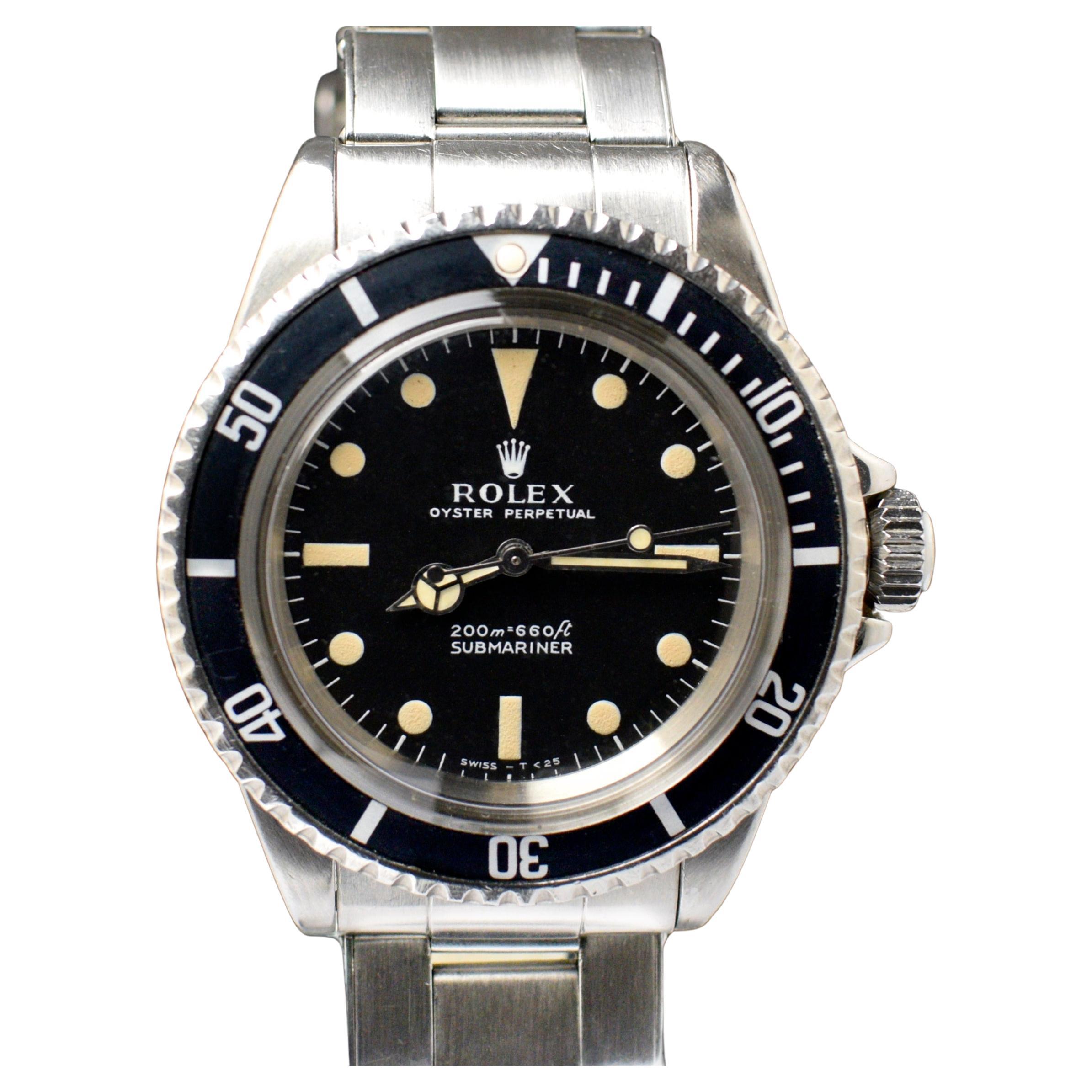 Rolex Submariner Matte Dial Meter First 5513 Steel Automatic Watch, 1967