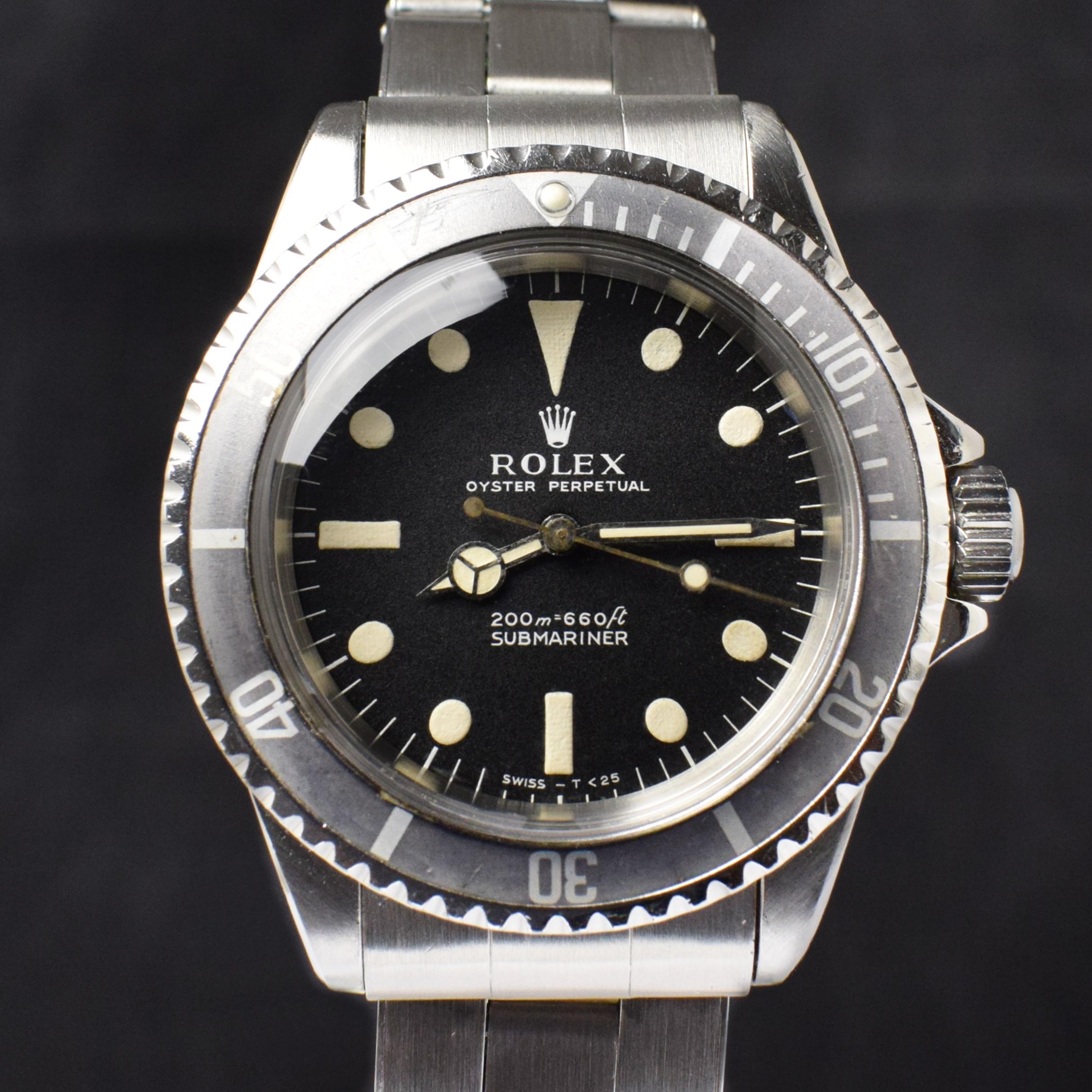 Rolex Submariner Edelstahl-Automatikuhr mit mattem Zifferblatt First 5513, 1968 im Zustand „Relativ gut“ in Central & Western District, HK