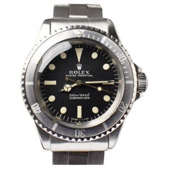 Rolex Submariner Edelstahl-Automatikuhr mit mattem Zifferblatt First 5513, 1968