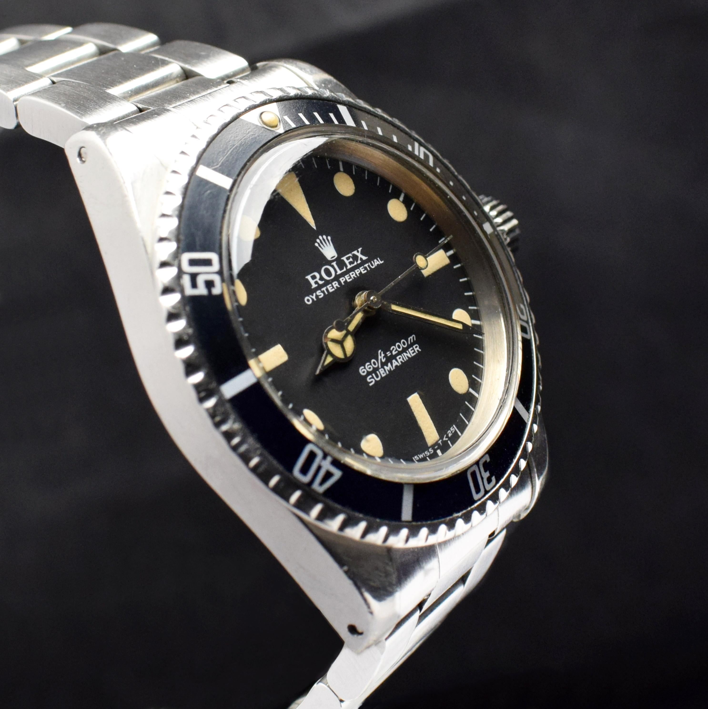 Montre automatique Rolex Submariner à cadran mat pré-COMEX 5513 en acier, 1977 État moyen à Central & Western District, HK