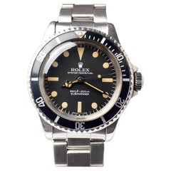 Montre automatique Rolex Submariner à cadran mat pré-COMEX 5513 en acier, 1977