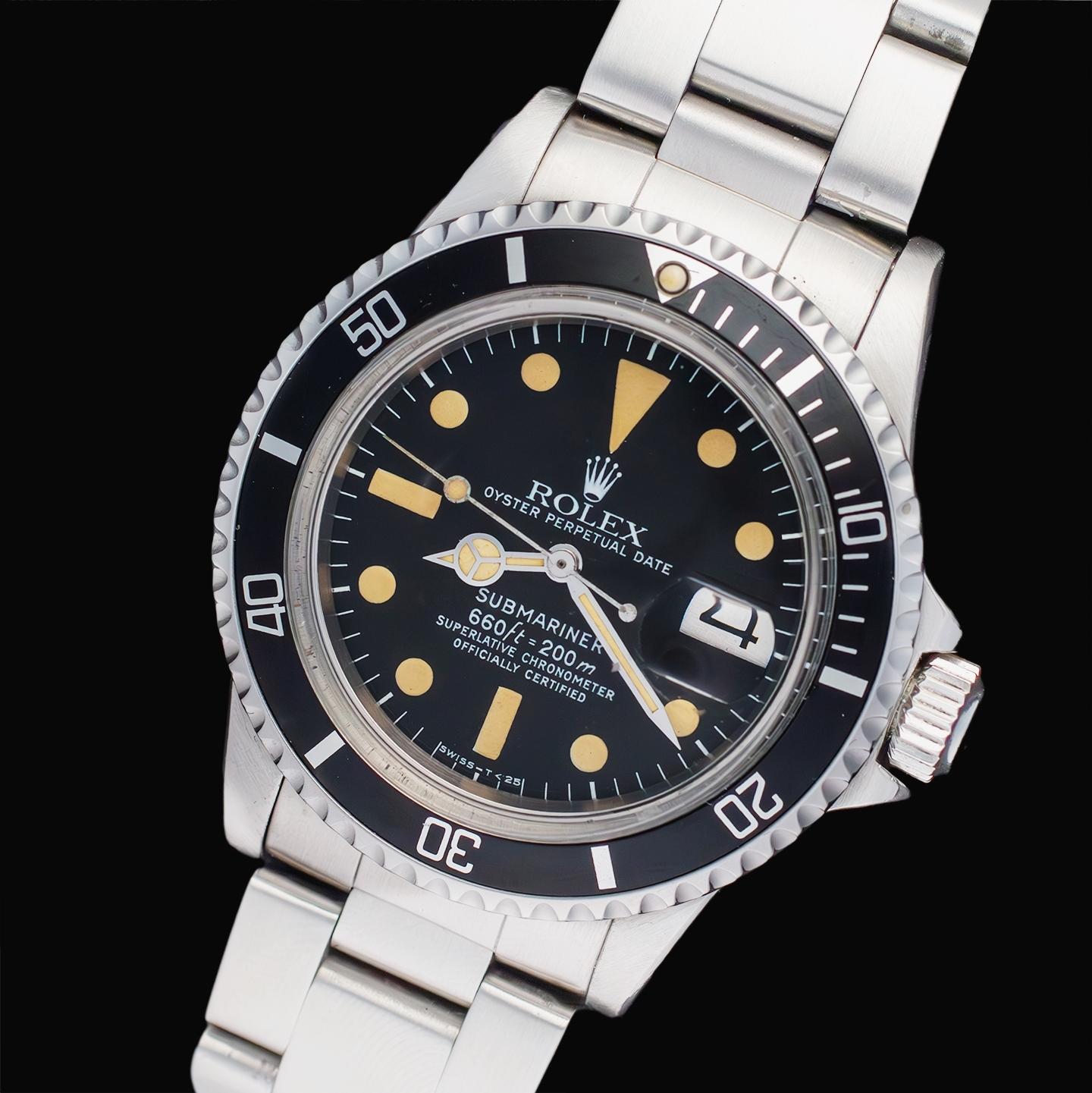 Brand: Vintage Rolex
Model: 1680
Year: 1974
Serial number: 42xxxxx
Reference: C03600; C03371

Case: Show sign of wear with some polish from previous; inner case back stamped 1680

Dial: Excellent Condition Tritium Dial where the lumes have turned