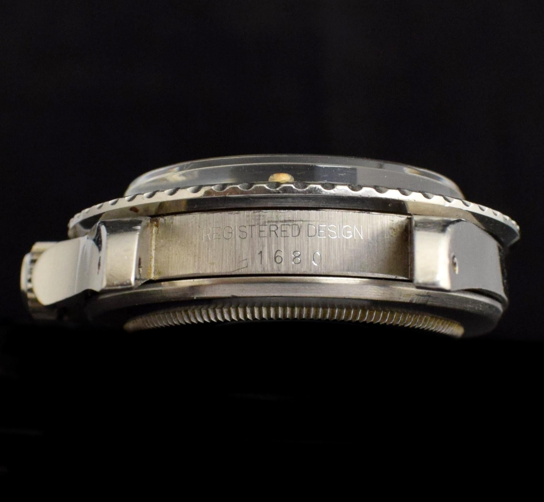 Rolex Submariner Matte Dial with Date 1680 Pumpkin Steel Automatic Watch, 1978 1