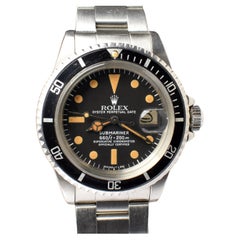 Rolex Submariner Matte Dial with Date 1680 Pumpkin Steel Automatic Watch, 1978