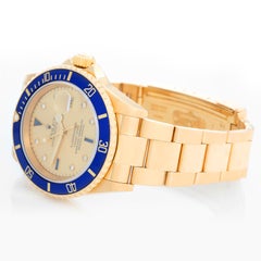 Rolex Submariner Men's 18k Gold Diver's Watch 16618