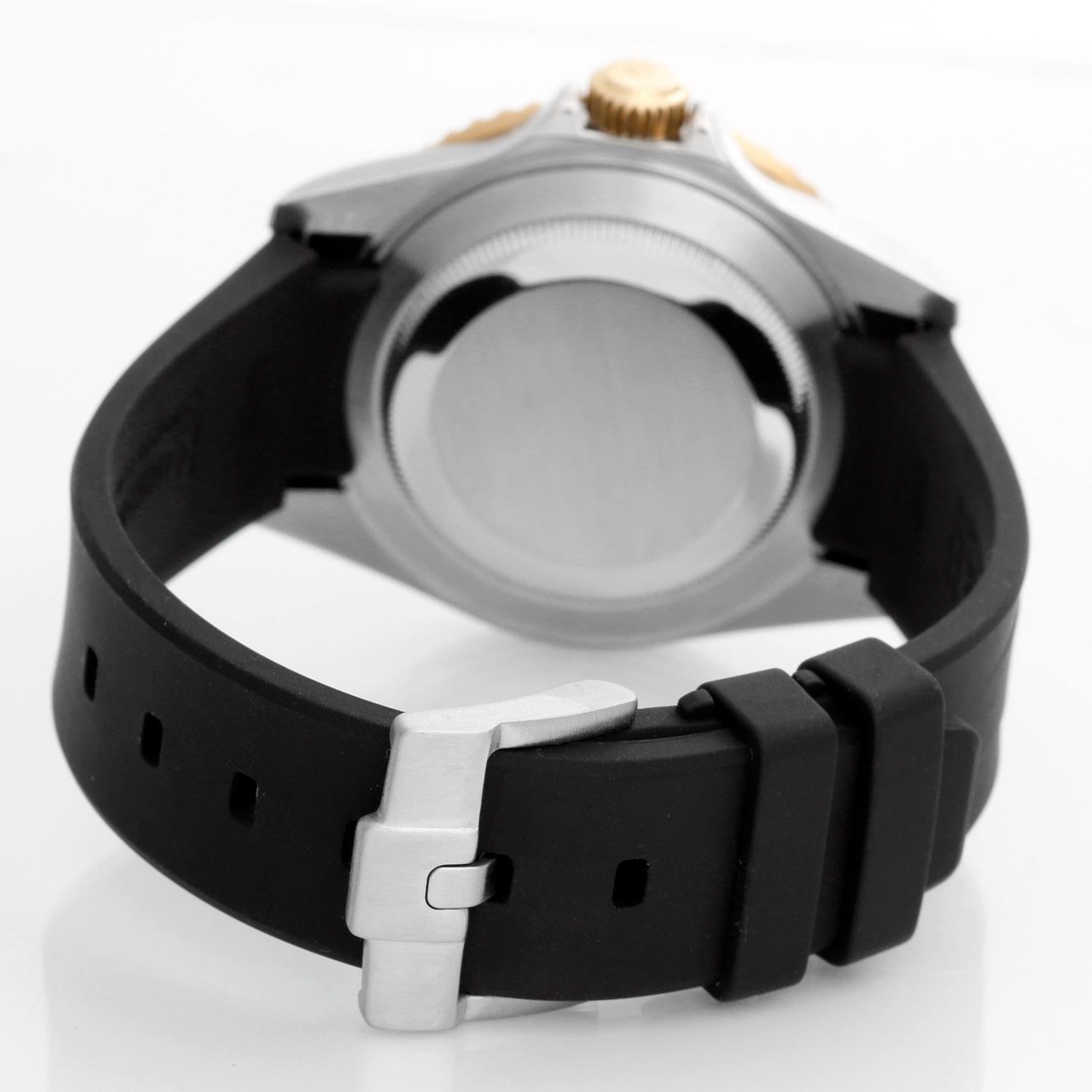 rolex submariner two tone rubber strap