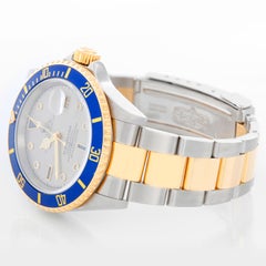 Rolex Submariner Men's 2-Tone Watch Serti Dial 16613