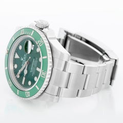 Rolex Submariner Men's Stainless Steel Green Dial Watch 116610LV