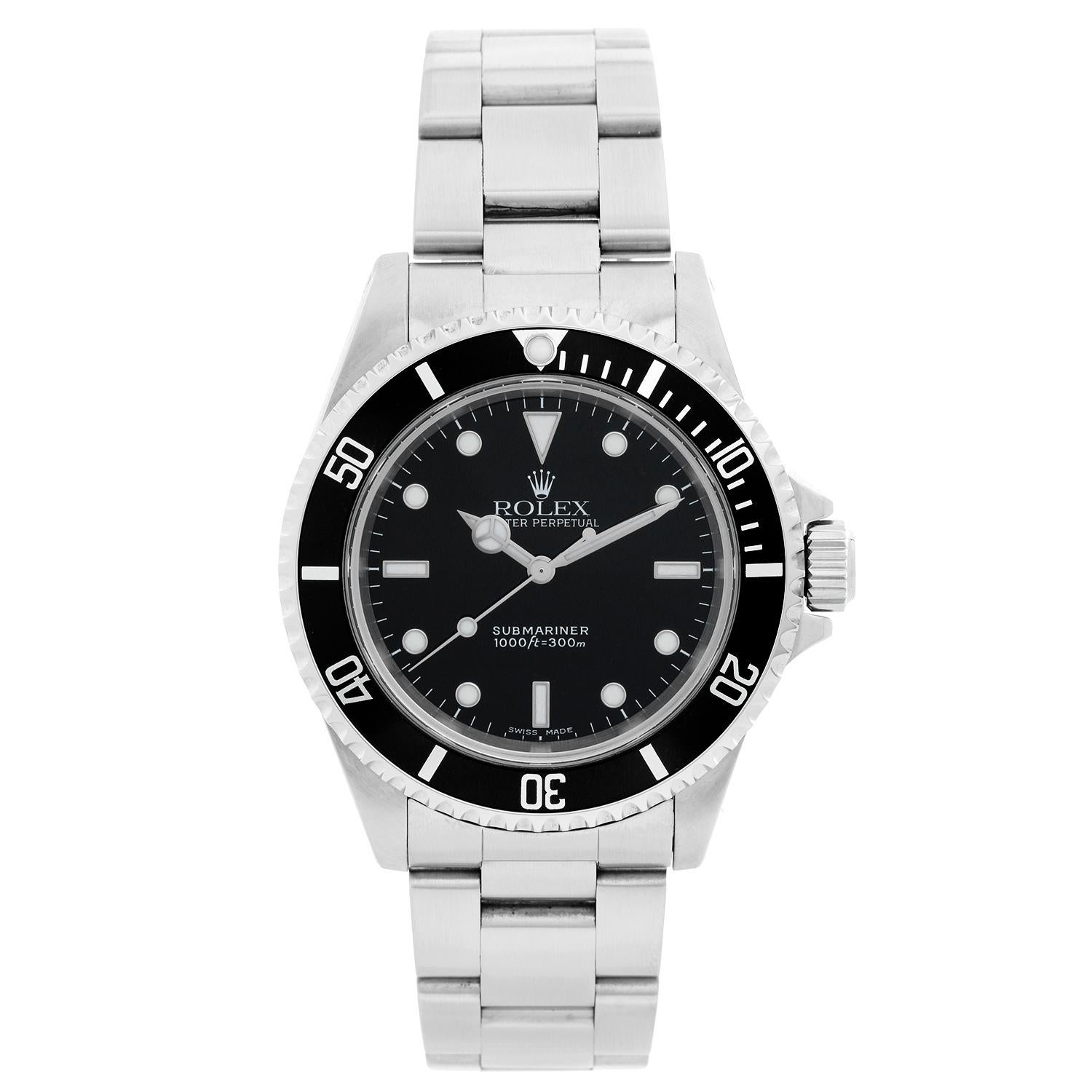 Rolex Submariner Men
s Stainless Steel Watch ‘No-Date’ 14060