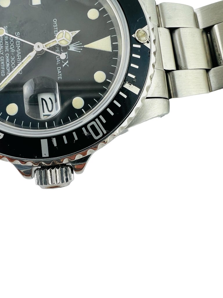 Rolex Submariner Men's Watch 16800 Black Dial Bezel 3