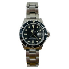 Rolex Submariner Montre pour homme 16800 avec lunette et cadran noir