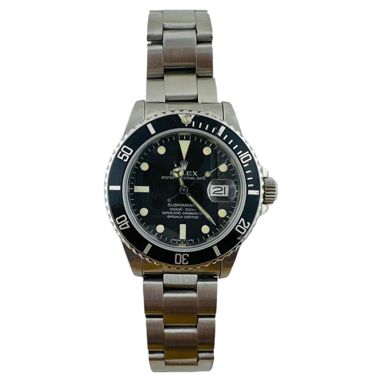 Rolex Submariner Men's Watch 16800 Black Dial Bezel