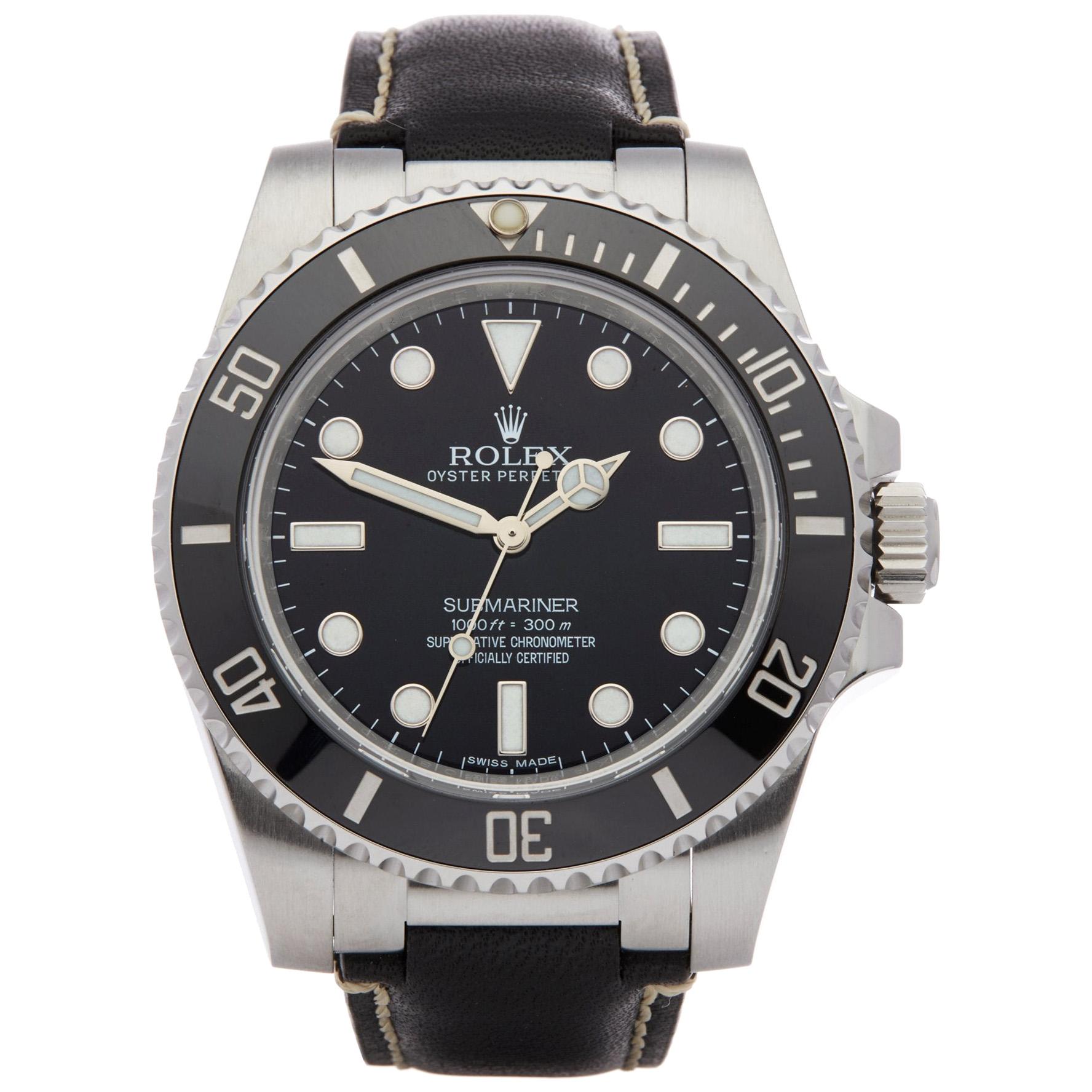Rolex Submariner No Date 114060 Men's Stainless Steel 0 Watch