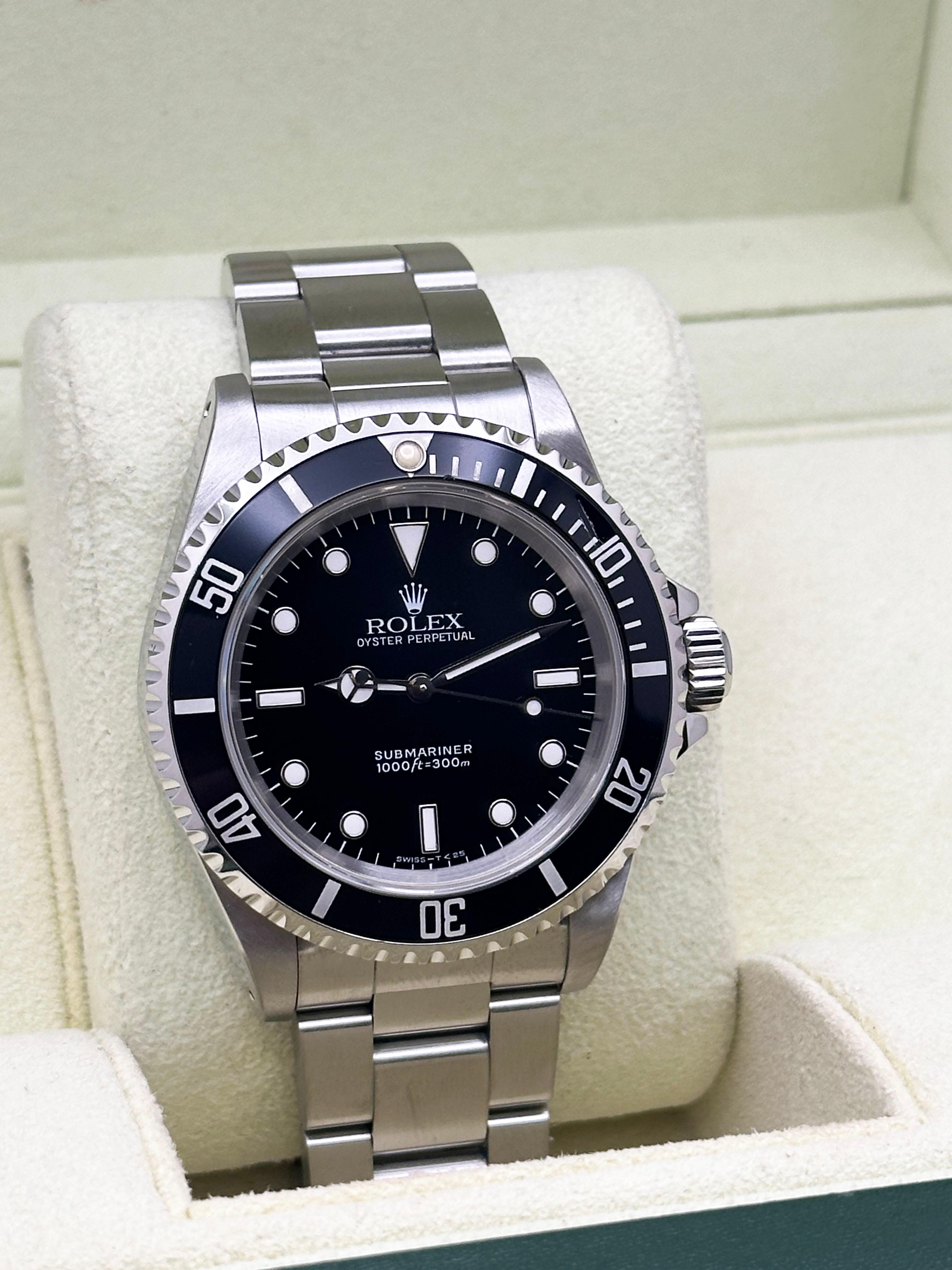 De los hombres Rolex Submariner Sin Fecha 14060 40mm Esfera Negra Caja Acero Inoxidable en venta