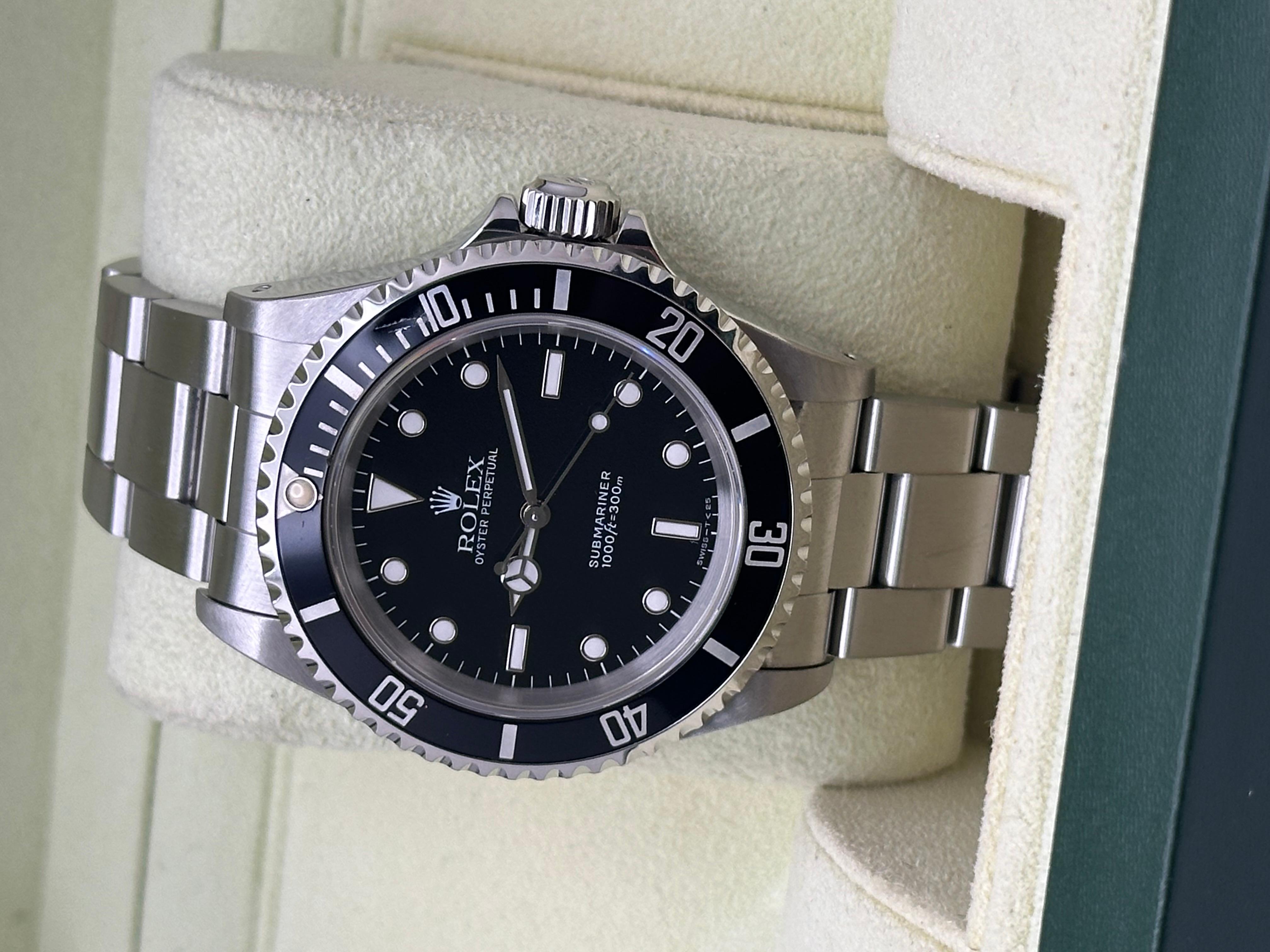 Rolex Submariner Sin Fecha 14060 40mm Esfera Negra Caja Acero Inoxidable en venta 1