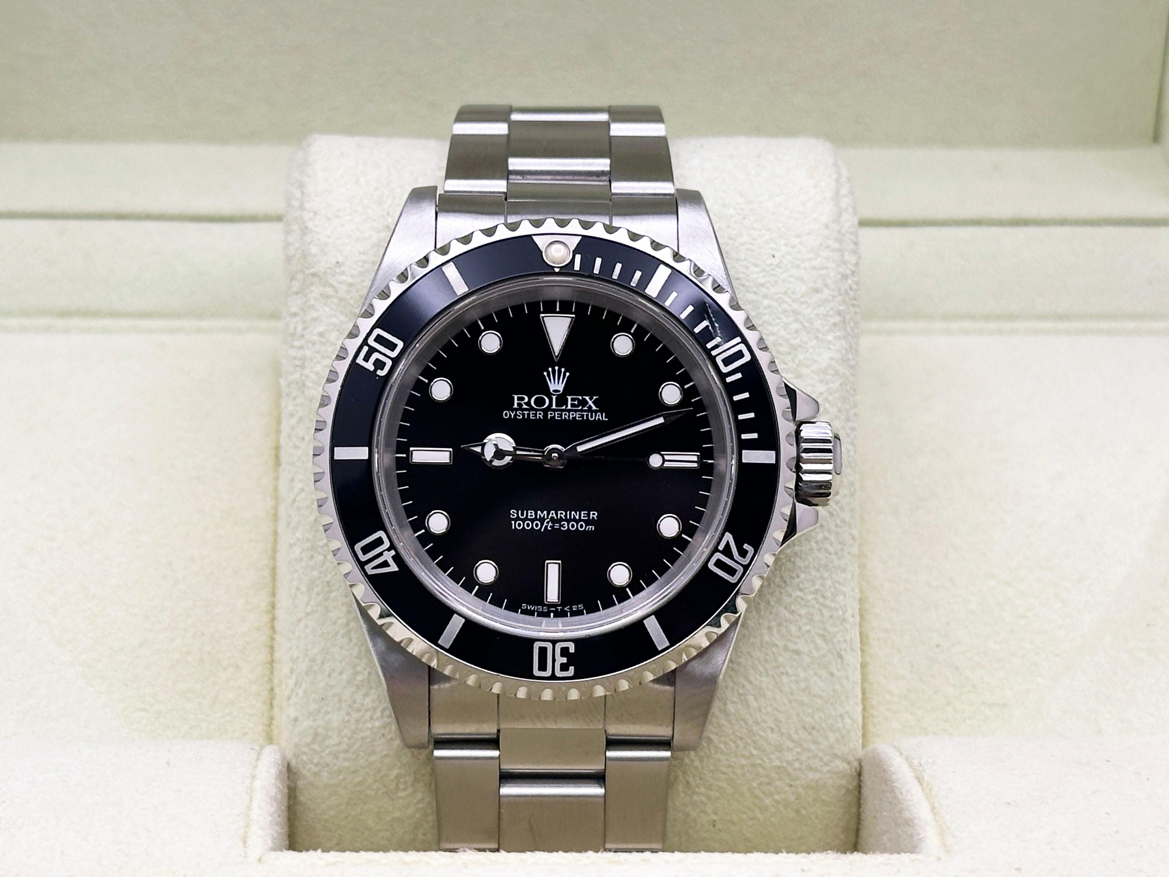 Rolex Submariner No Date 14060 40mm Schwarzes Zifferblatt Edelstahl Box