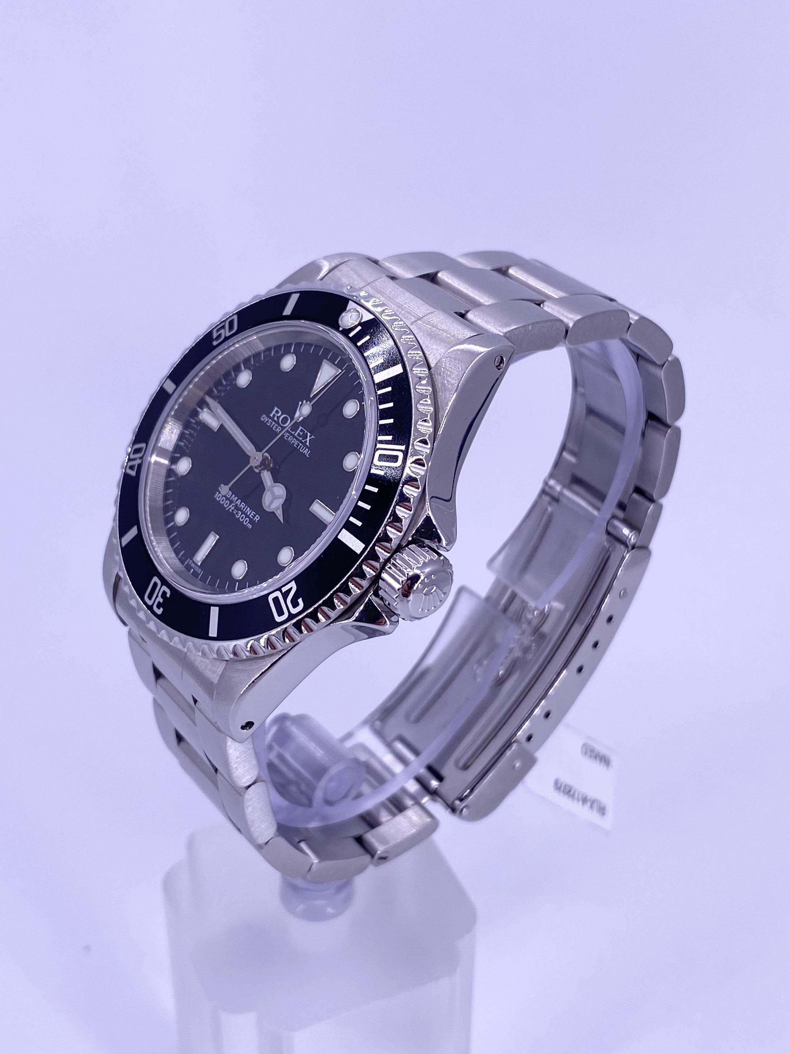 BRAND: Rolex
MODEL: Submariner
REFERENCE: 14060
SIZE: 40mm
CASE: Stainless Steel
DIAL: Black
BEZEL: Black
BAND: Oystersteel
MOVEMENT: Automatic

Very Good condition
No box or papers

Accommodated with an up-to-date digital appraisal once purchased,
