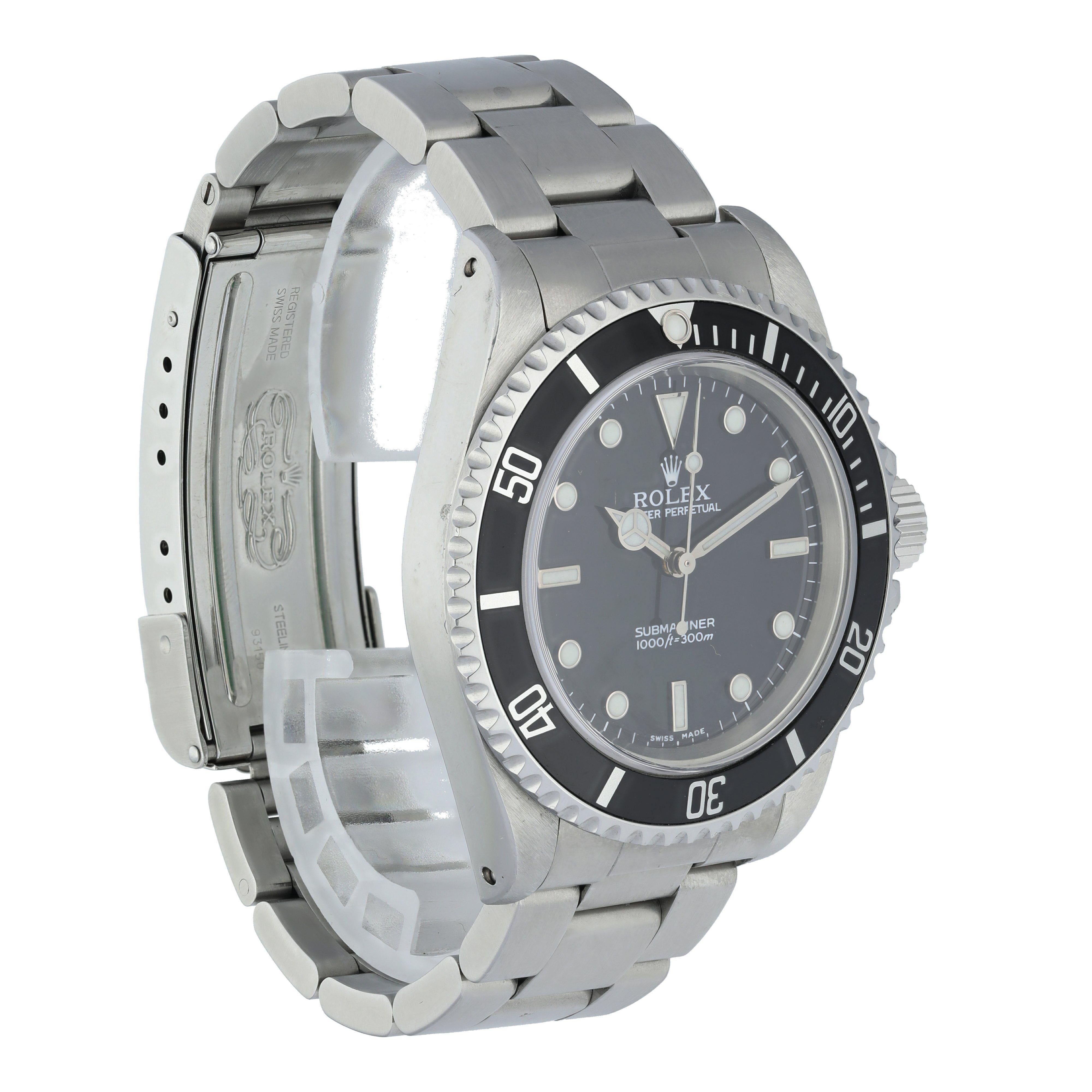 Rolex Submariner No Date 14060 Men's Watch In Excellent Condition For Sale In New York, NY