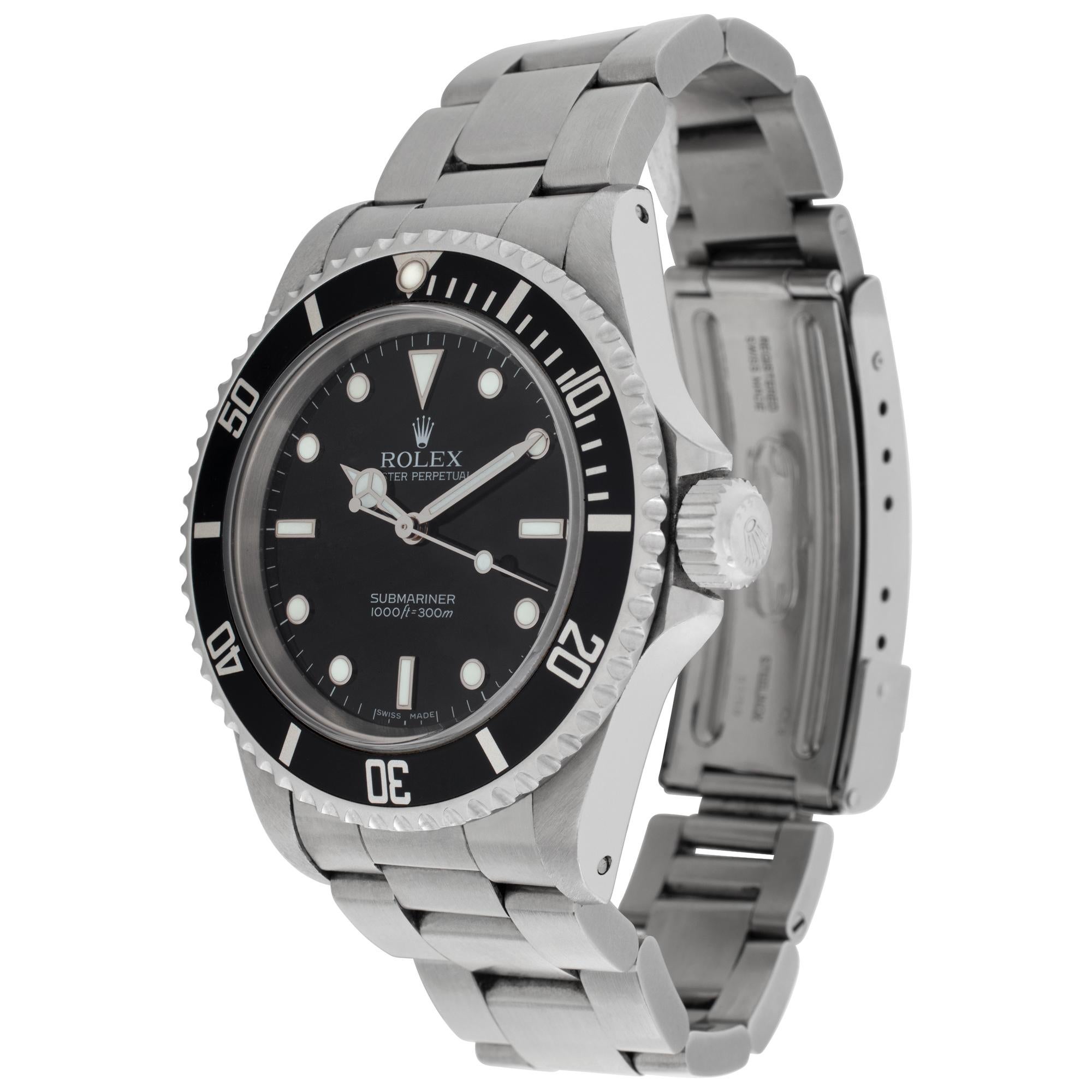 Rolex Submariner No Date in stainless steel. Auto w/ sweep seconds. 40 mm case size. Circa 2006.  **Bank wire only at this price** Ref 14060M. Fine Pre-owned Rolex Watch. Certified preowned Sport Rolex Submariner No Date 14060M watch is made out of