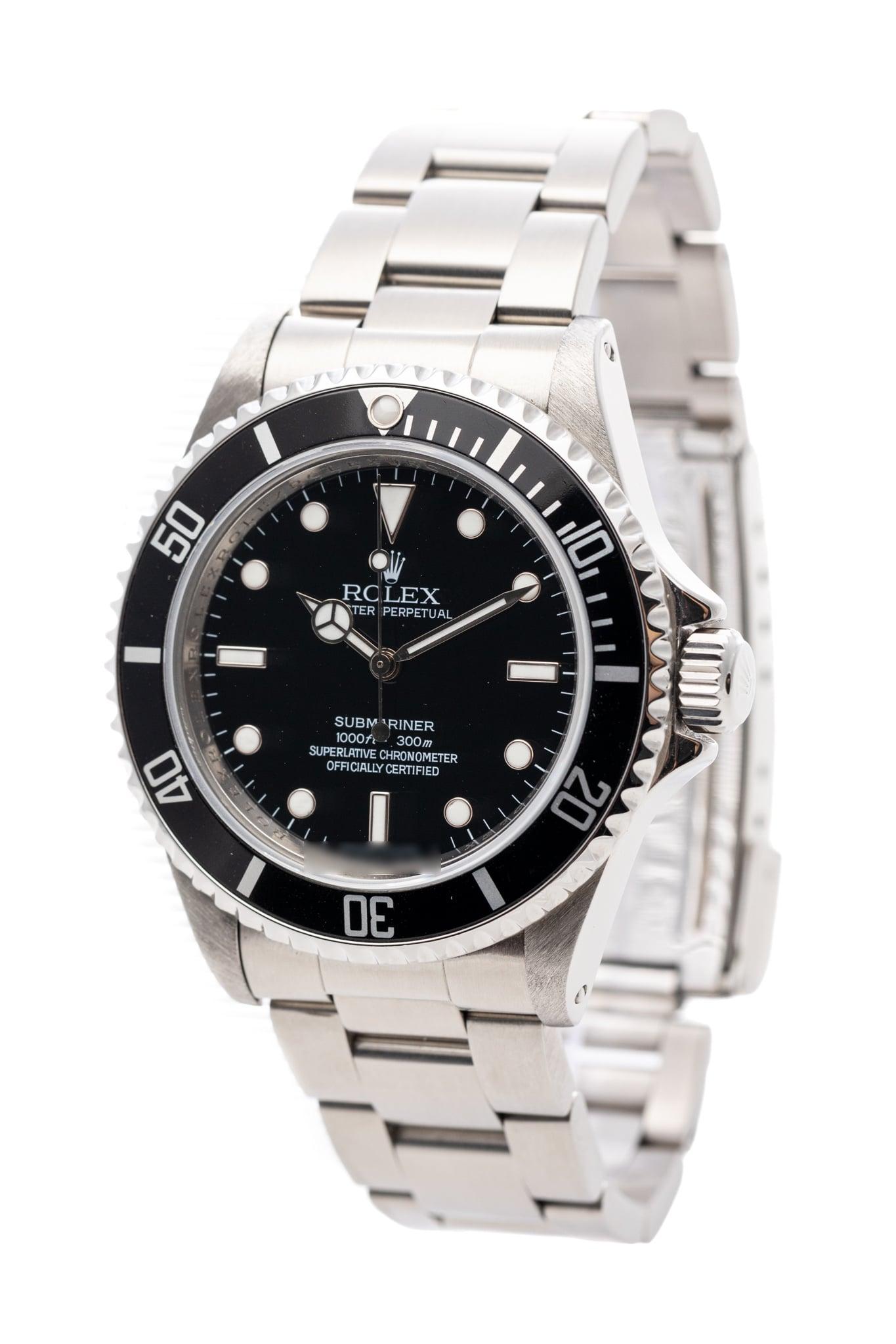 Rolex Submariner No Date 40 Oyster Steel Black Dial Automatic Ref: 14060M In Excellent Condition In București, RO
