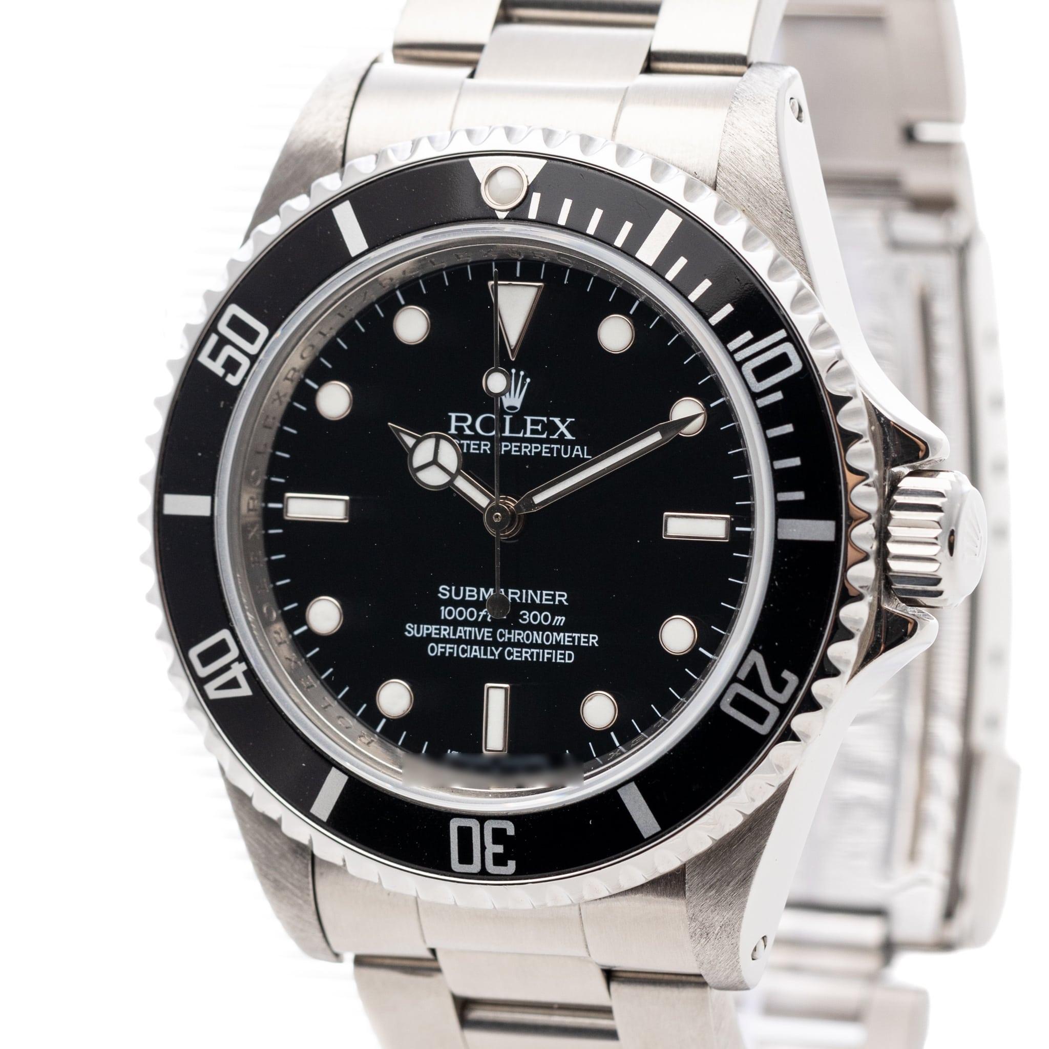 Men's Rolex Submariner No Date 40 Oyster Steel Black Dial Automatic Ref: 14060M