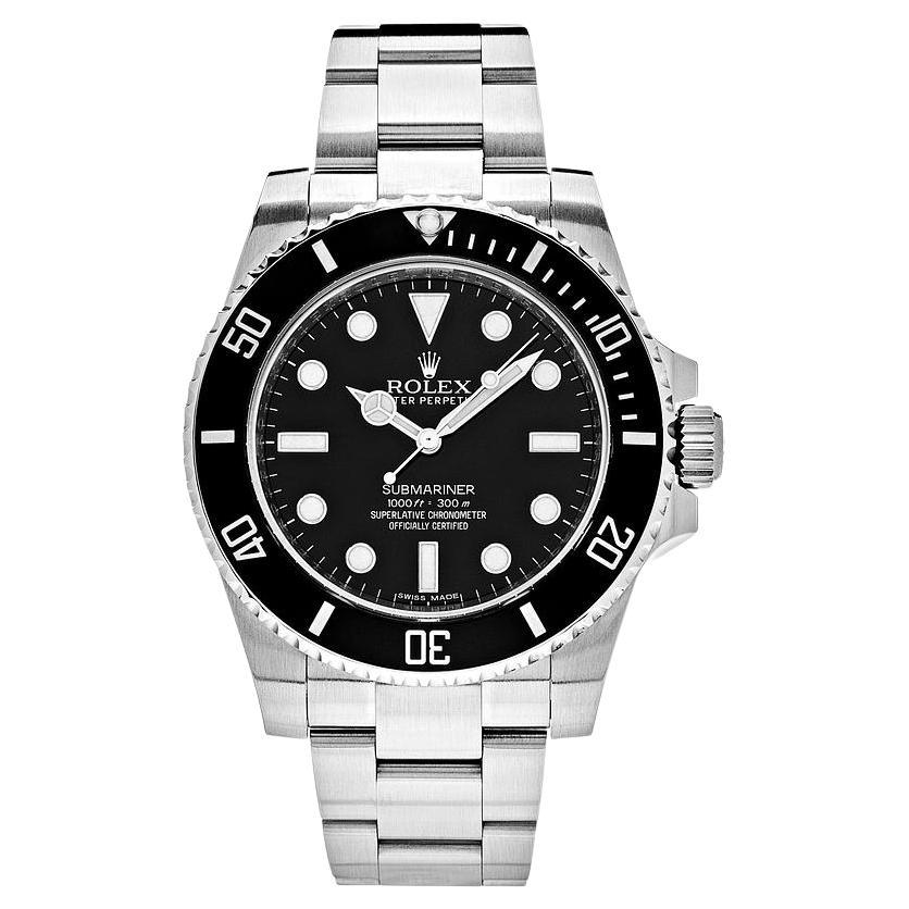 Rolex Submariner No-Date 40 Stainless Steel Black Dial 114060 '2013' For  Sale at 1stDibs | rolex submariner 114060, 114060 dial, rolex submariner  2013