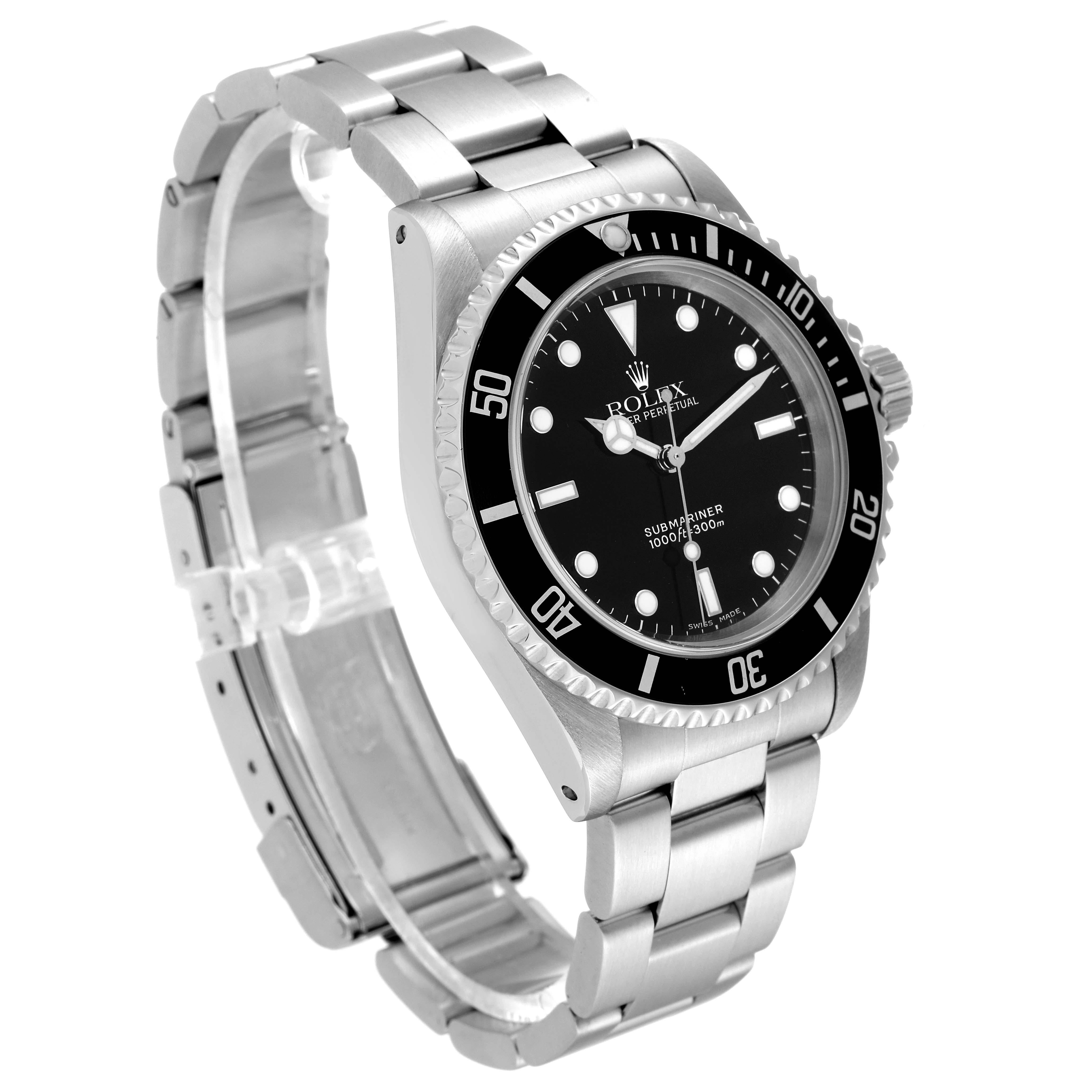 Rolex Submariner No Date 40mm 2 Liner Steel Mens Watch 14060 Box Papers For Sale 6