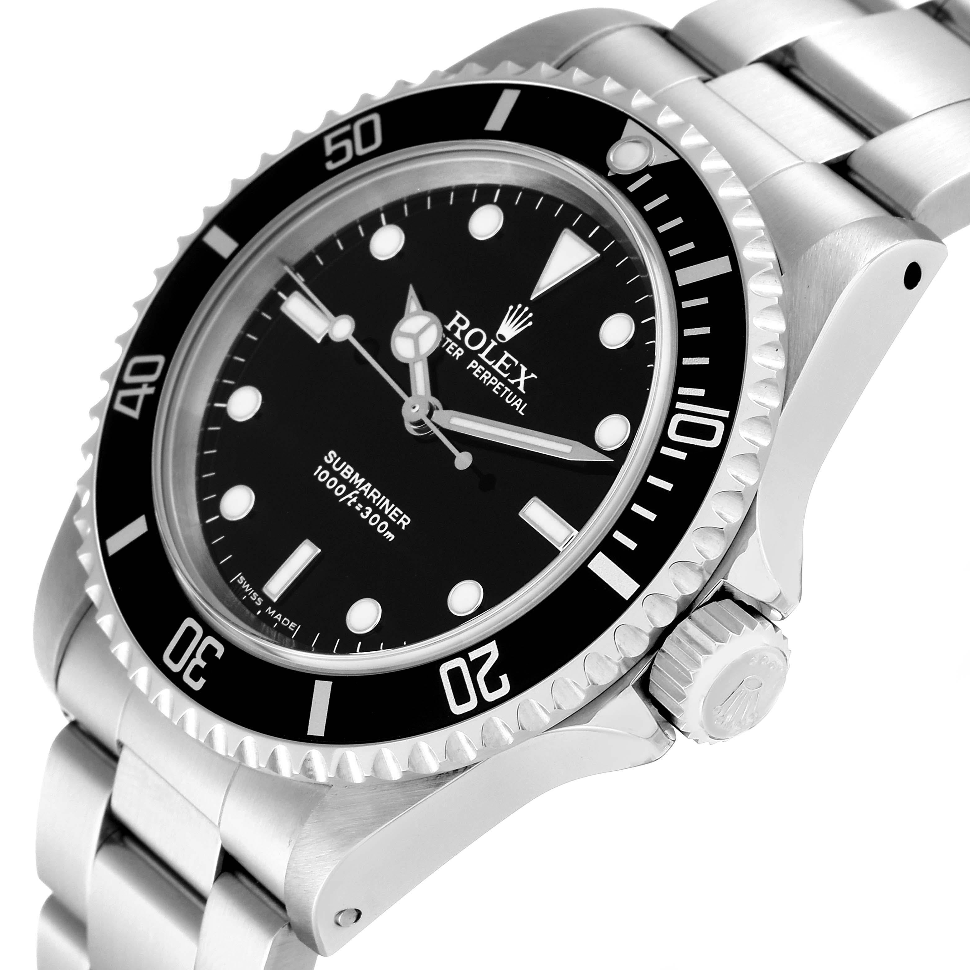 Rolex Submariner No Date 40mm 2 Liner Steel Mens Watch 14060 Box Papers 1