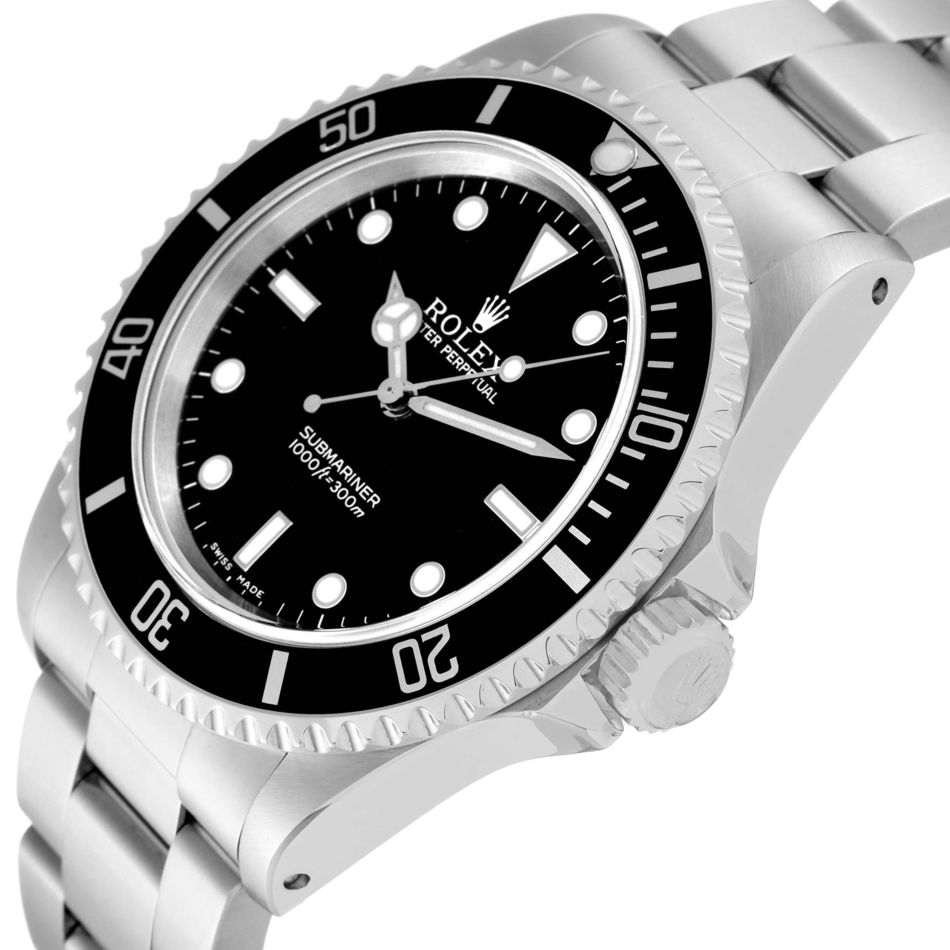 Rolex Submariner No Date 40mm 2 Liner Steel Mens Watch 14060 Box Papers 1