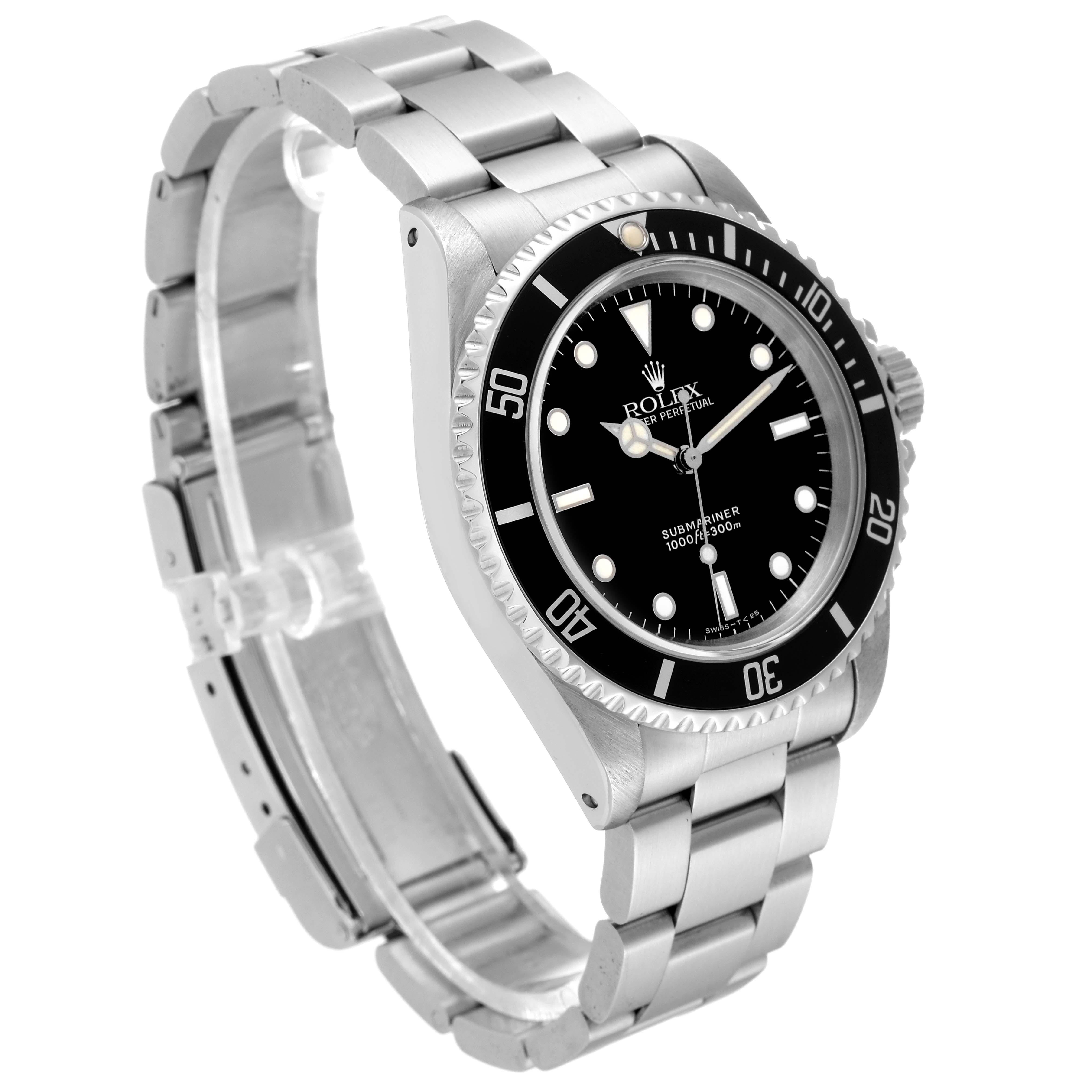 Rolex Submariner No Date 40mm 2 Liner Steel Mens Watch 14060 Box Papers For Sale 1
