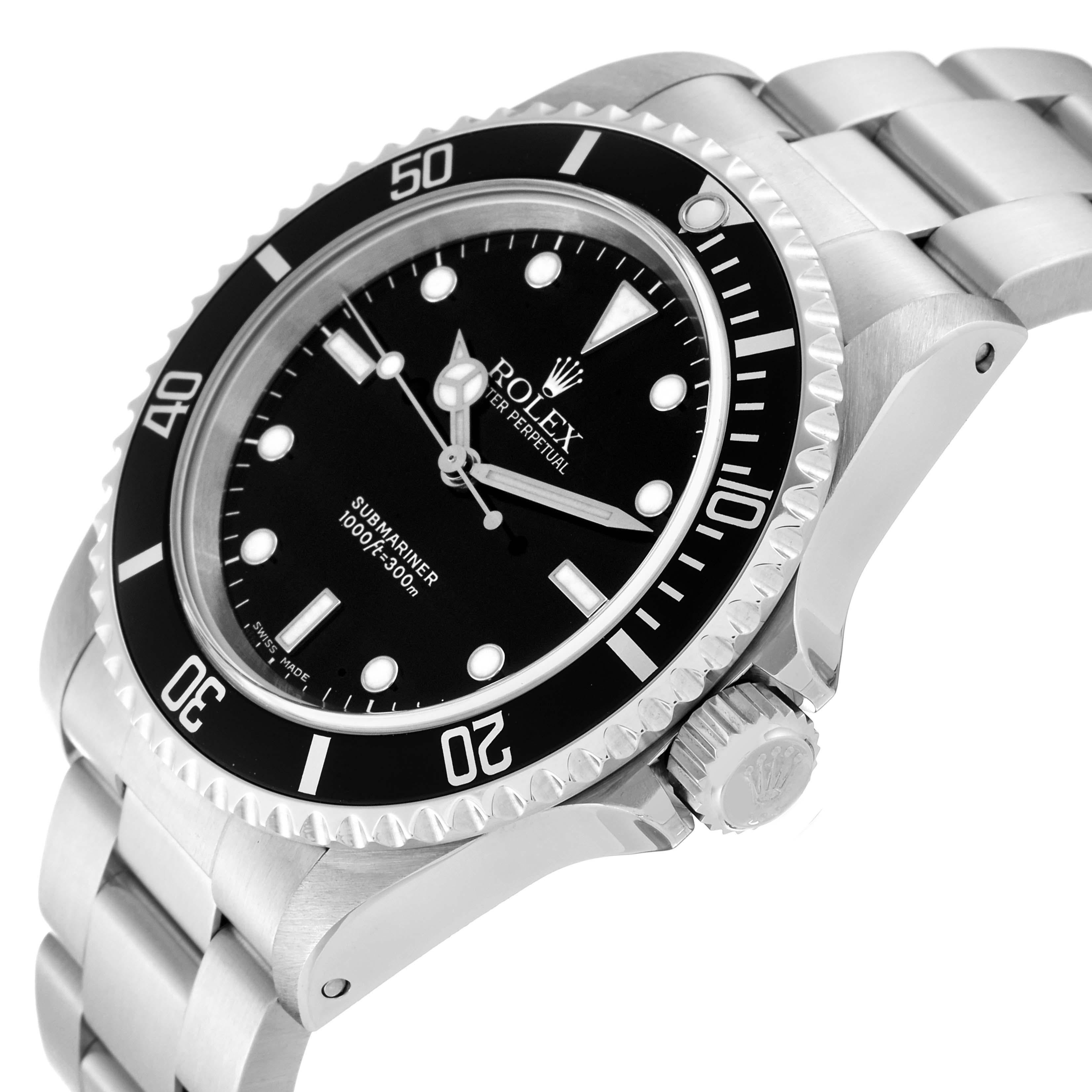 Rolex Submariner No Date 40mm 2 Liner Steel Mens Watch 14060 Box Papers 2
