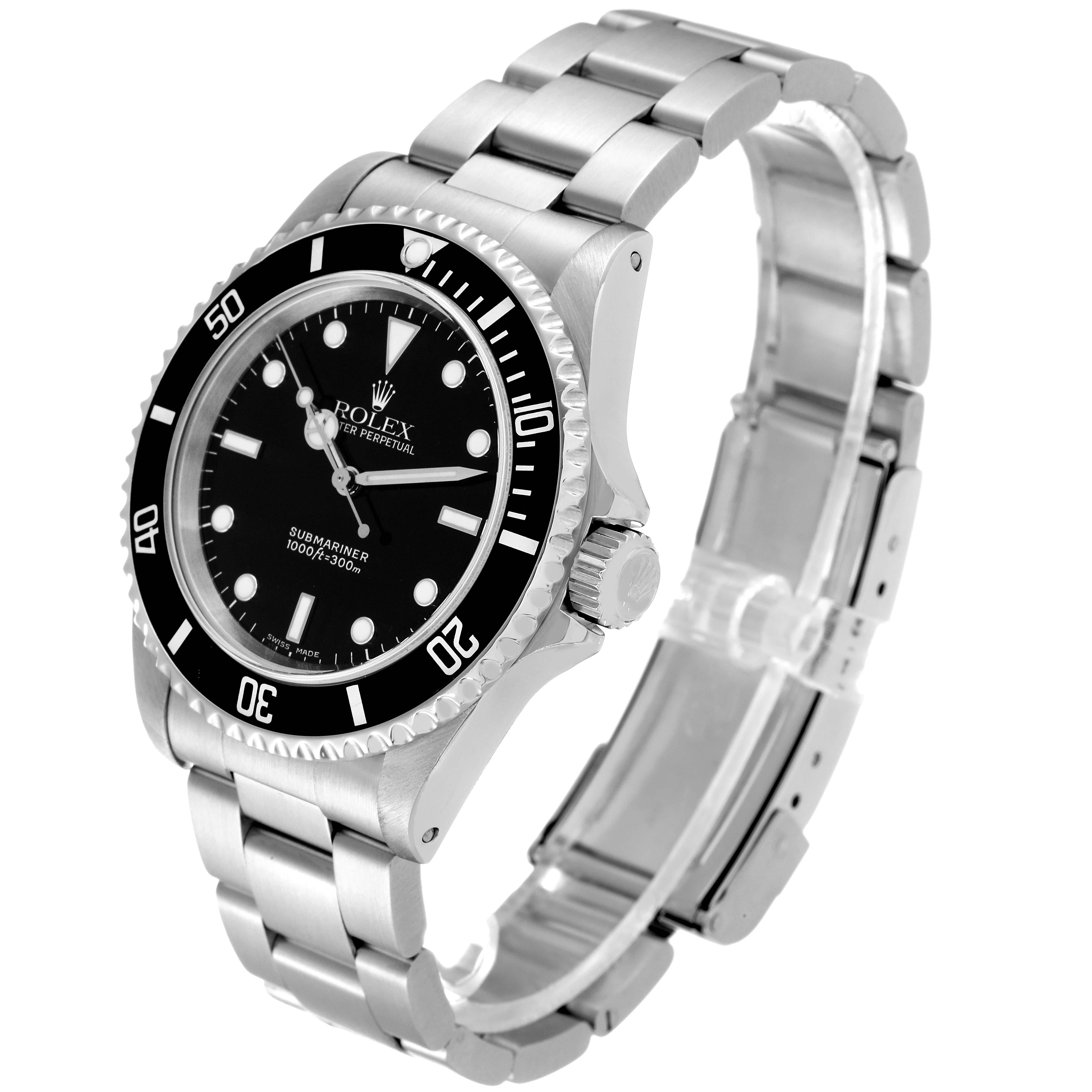 Rolex Submariner No Date 40mm 2 Liner Steel Mens Watch 14060 Box Papers For Sale 3