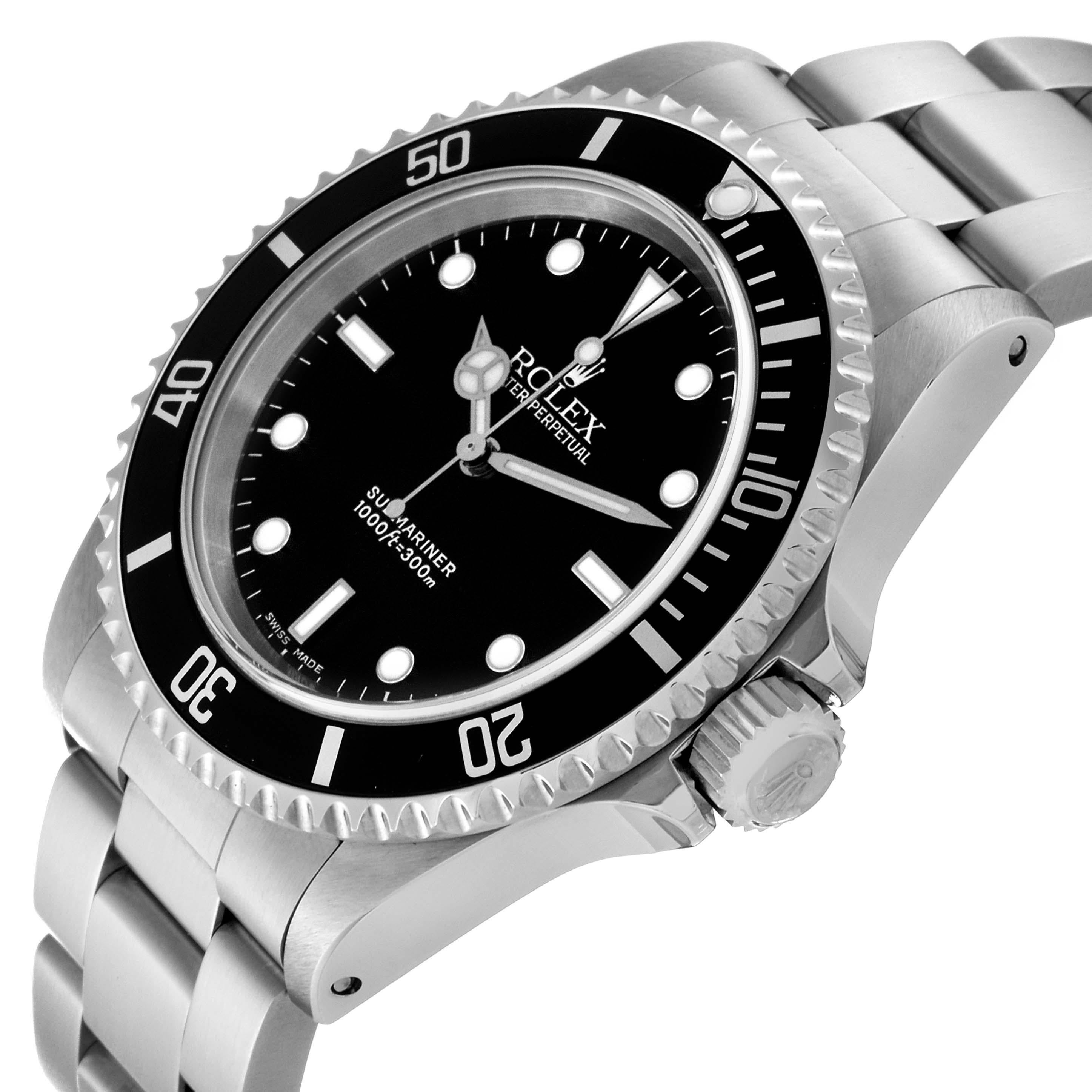 Rolex Submariner No Date 40mm 2 Liner Steel Mens Watch 14060 Box Papers 3