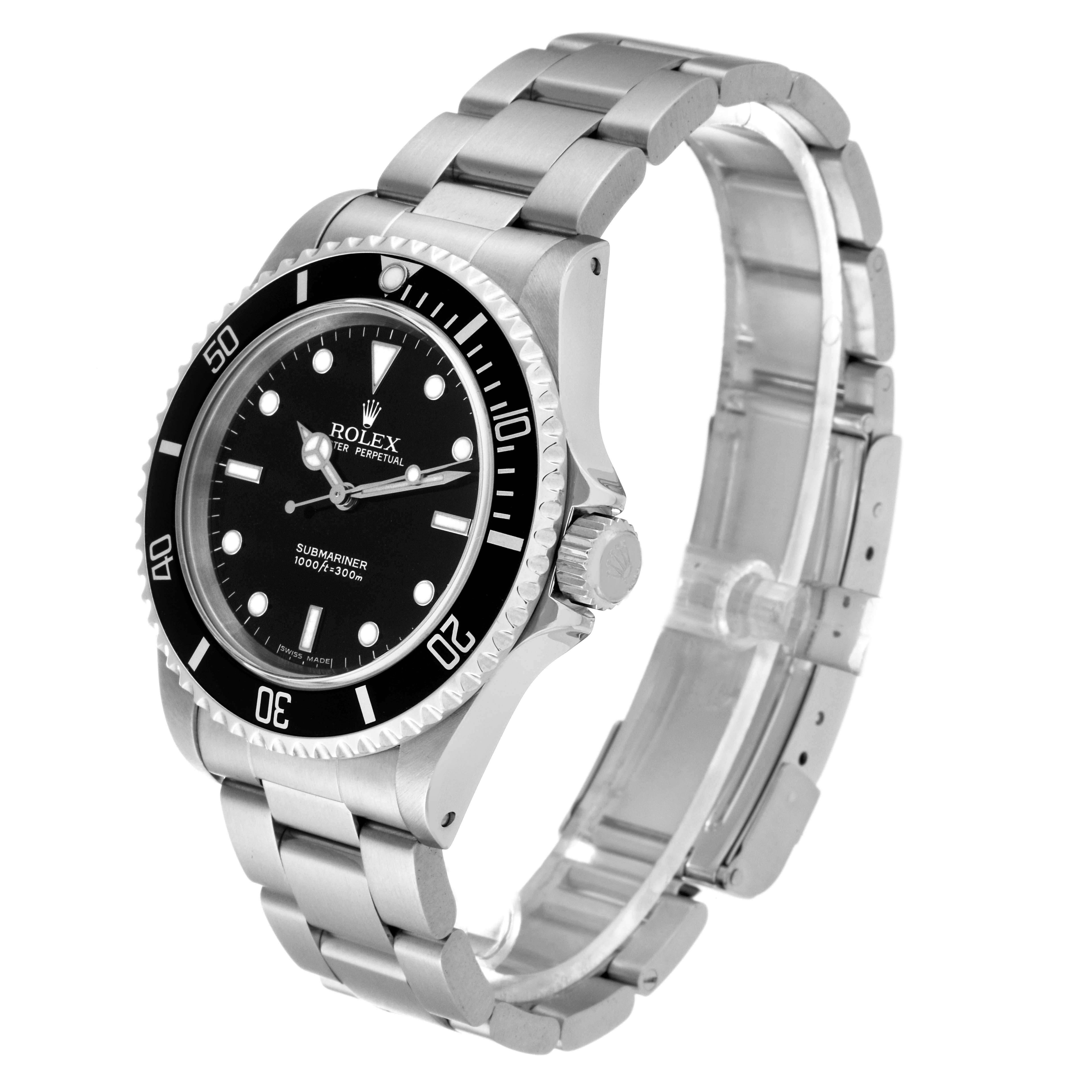 Rolex Submariner No Date 40mm 2 Liner Steel Mens Watch 14060 Box Papers 4