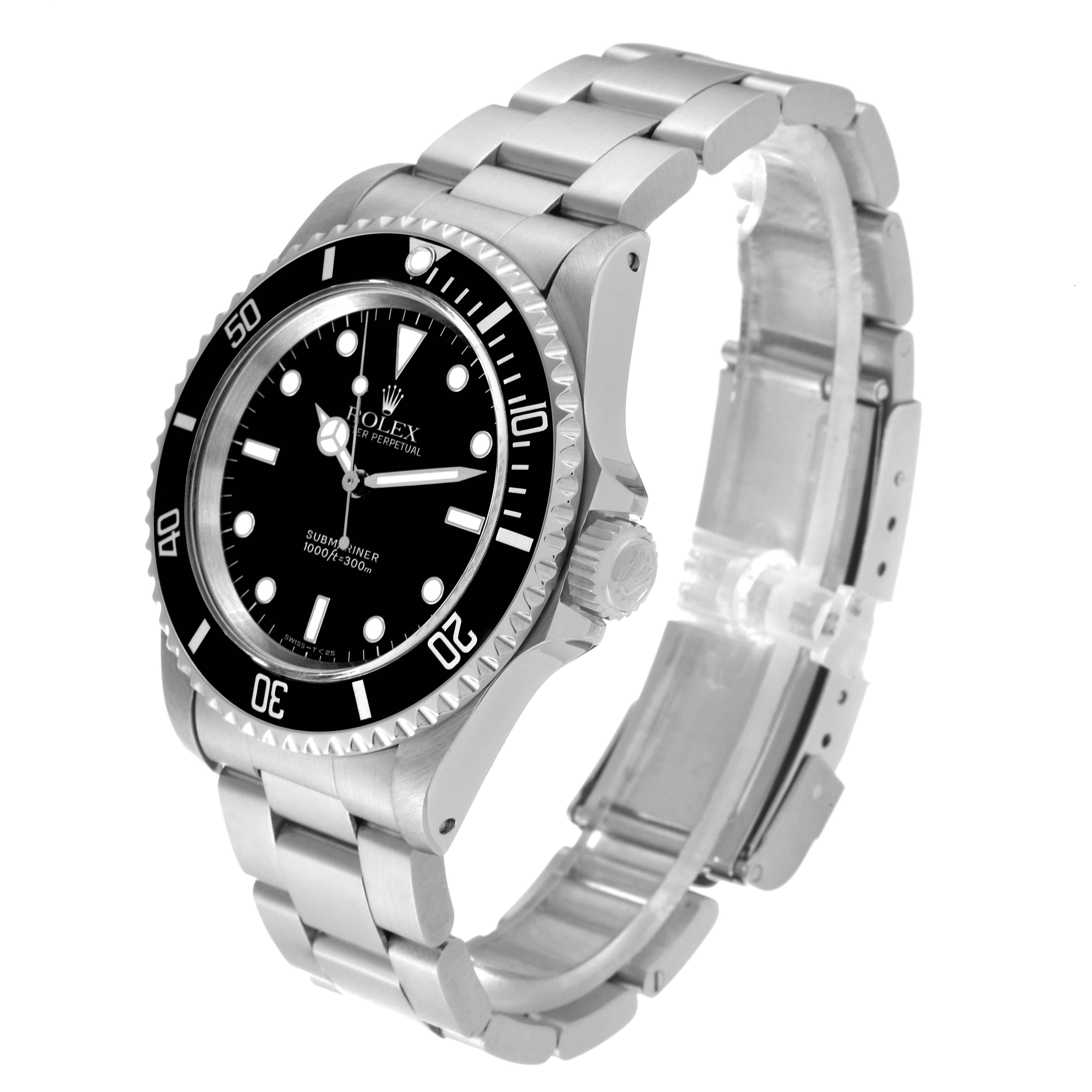 Rolex Submariner No Date 40mm 2 Liner Steel Mens Watch 14060 Box Papers 4