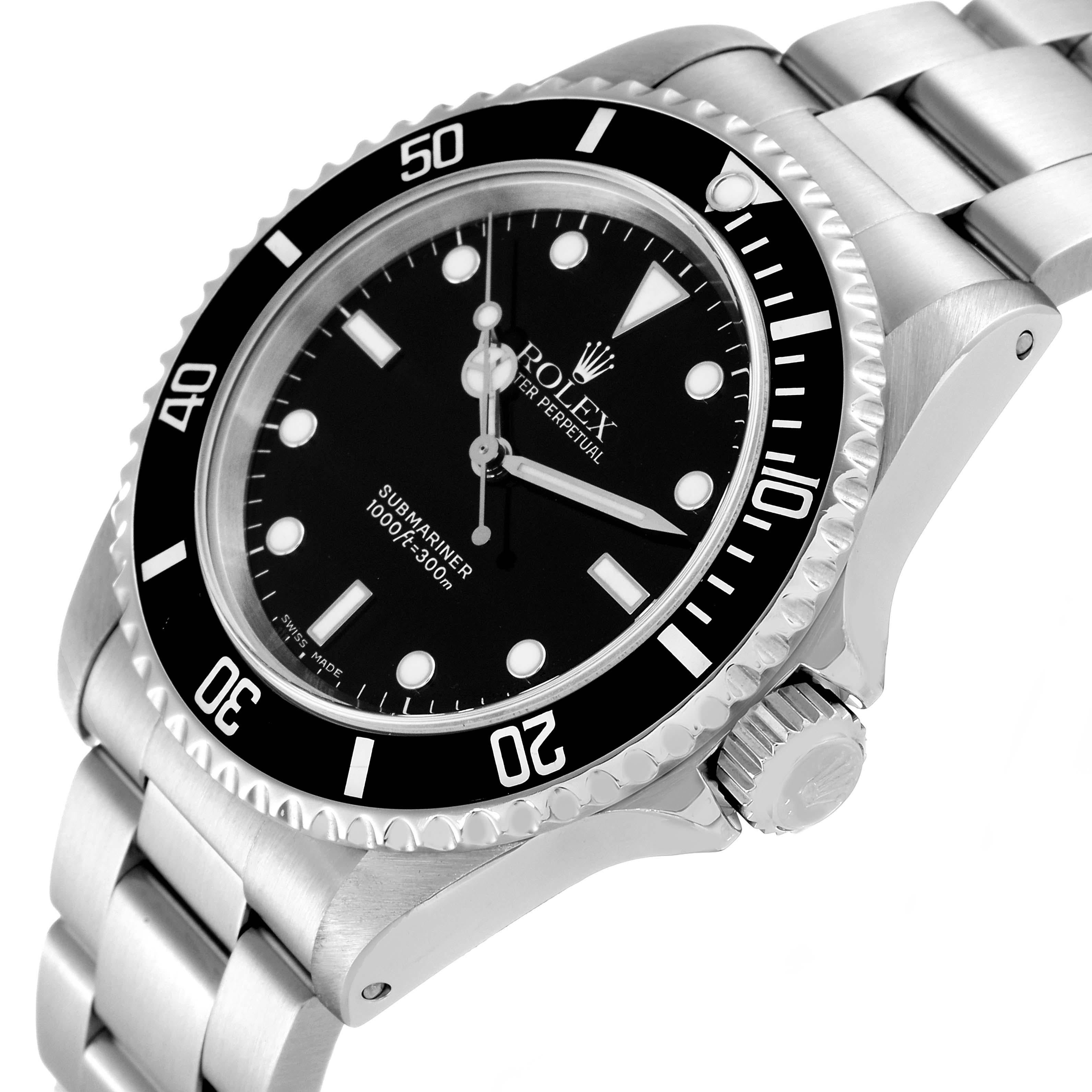 Rolex Submariner No Date 40mm 2 Liner Steel Mens Watch 14060 Box Papers For Sale 5