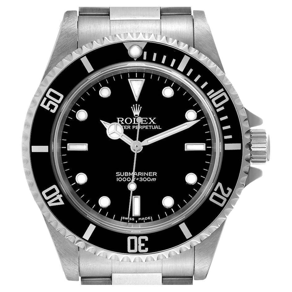 Rolex Submariner No Date 2 Liner Steel Mens Watch 14060 Box Papers For Sale  at 1stDibs | rolex z754008, rolex submariner z754008