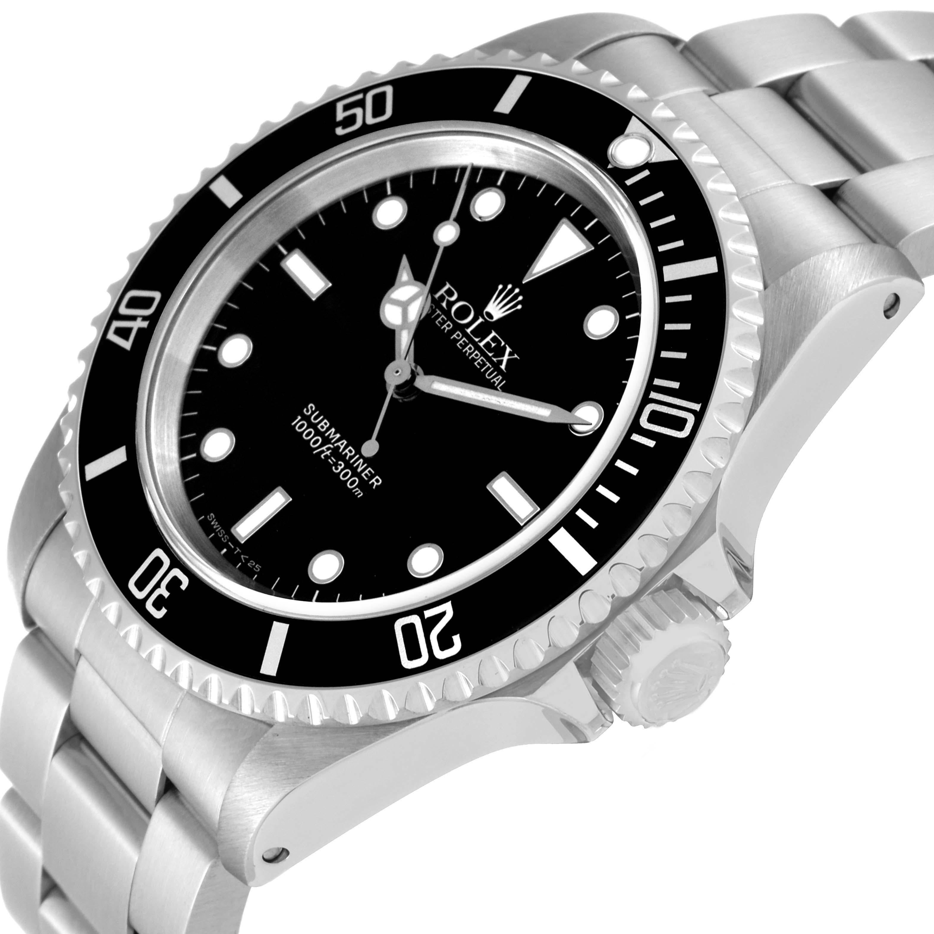 Men's Rolex Submariner No Date 40mm 2 Liner Steel Mens Watch 14060